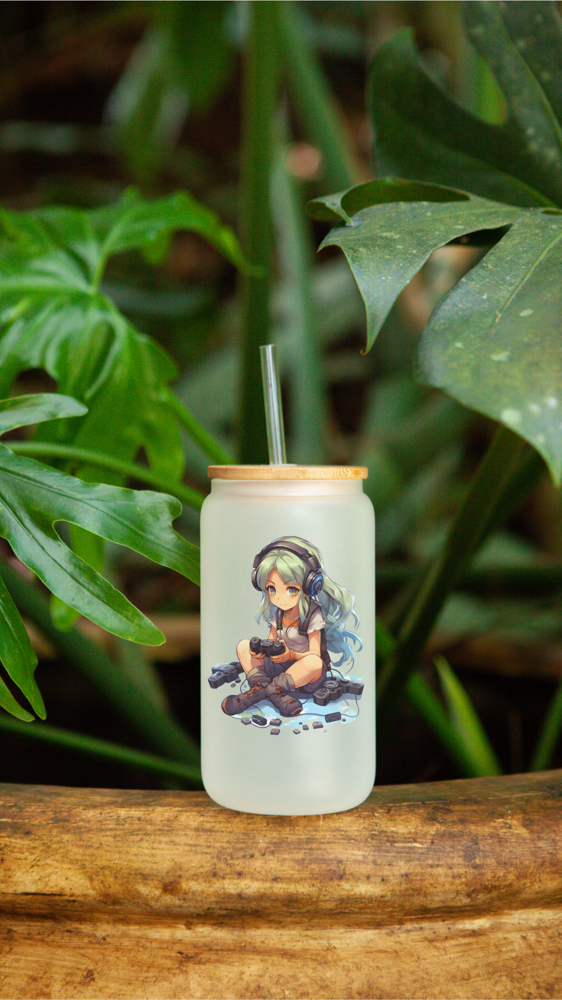 Verre givré isotherme 16 onces Manga Gamer Girl