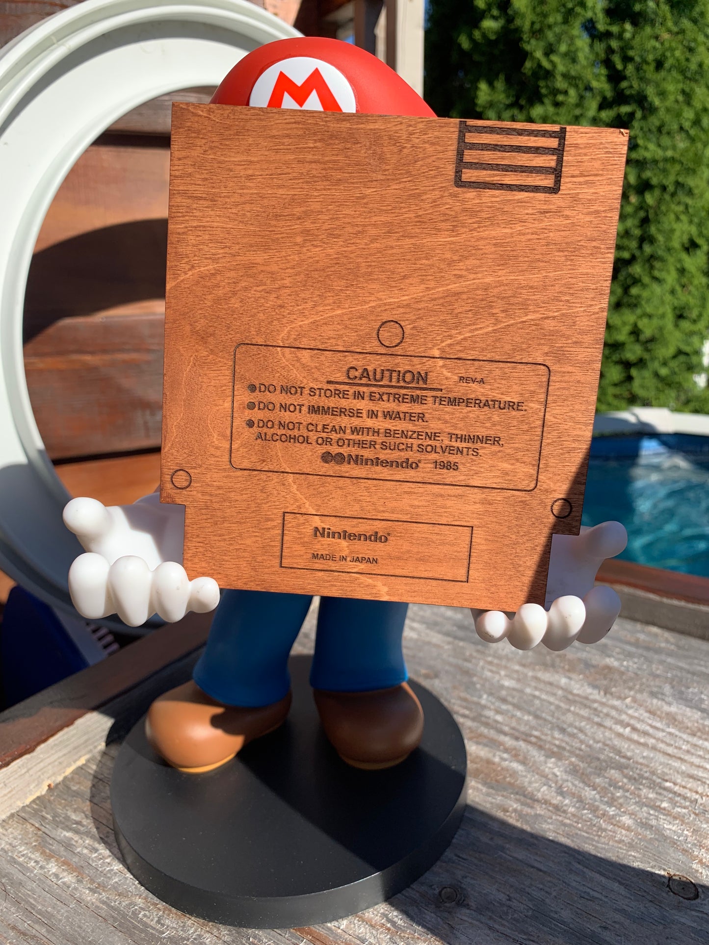 Cassette NES The Adventure Of Link en bois teint