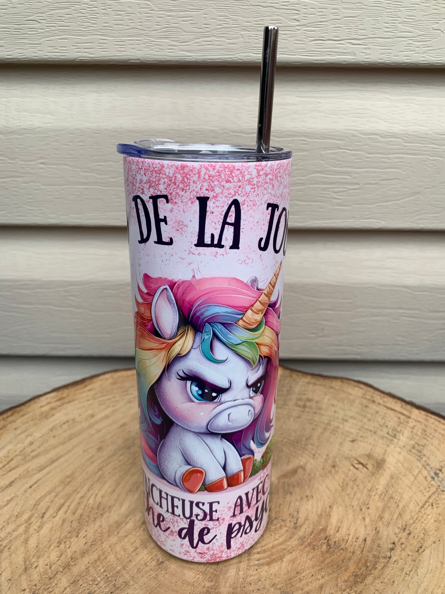 Gourde isotherme "MOOD DE LA JOURNÉE" Grincheuse 😡 avec une touche de psychose 😜