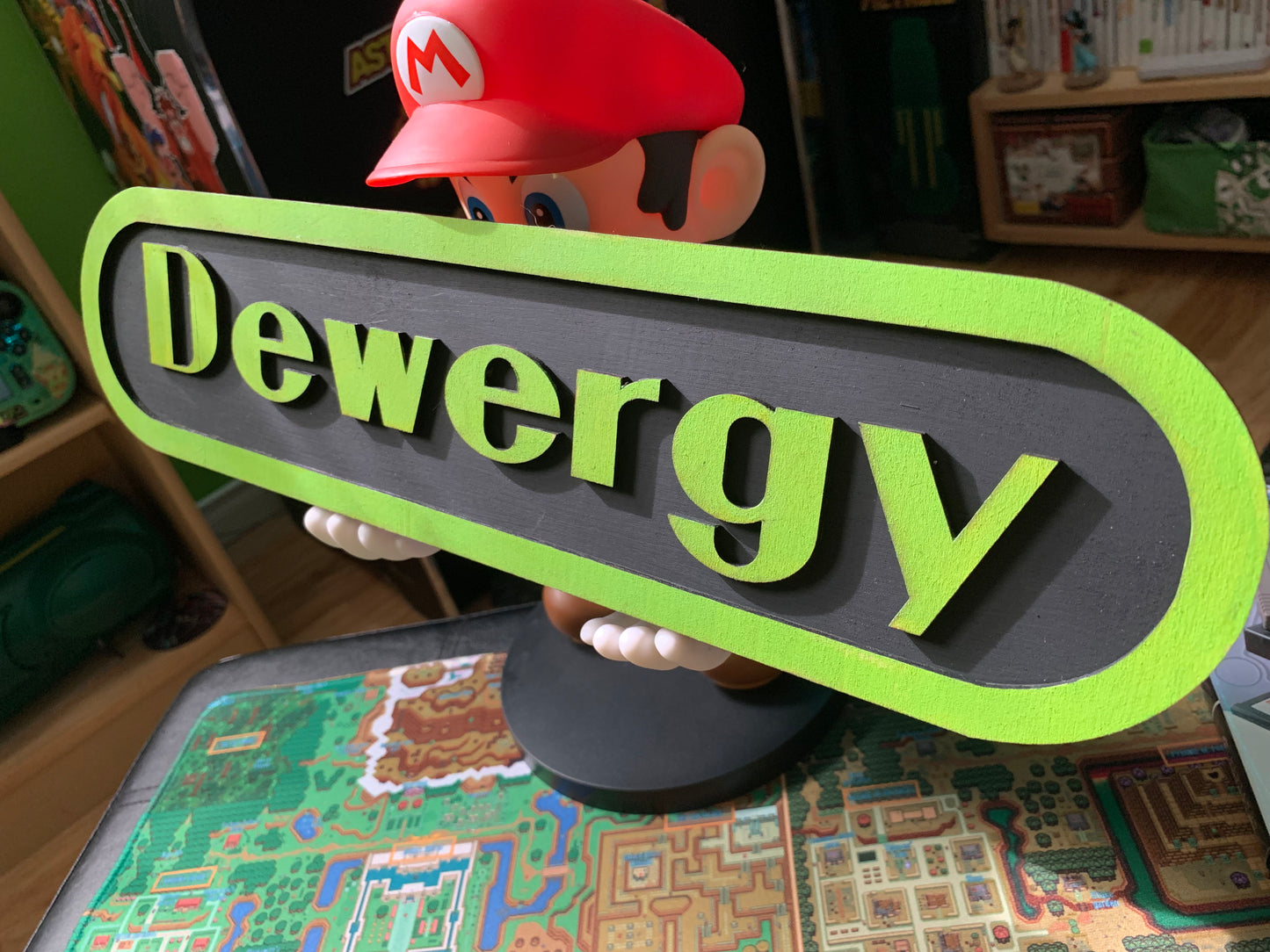 Enseigne en bois personnalisée et peinte à la main (Ton nom, Gamertag)