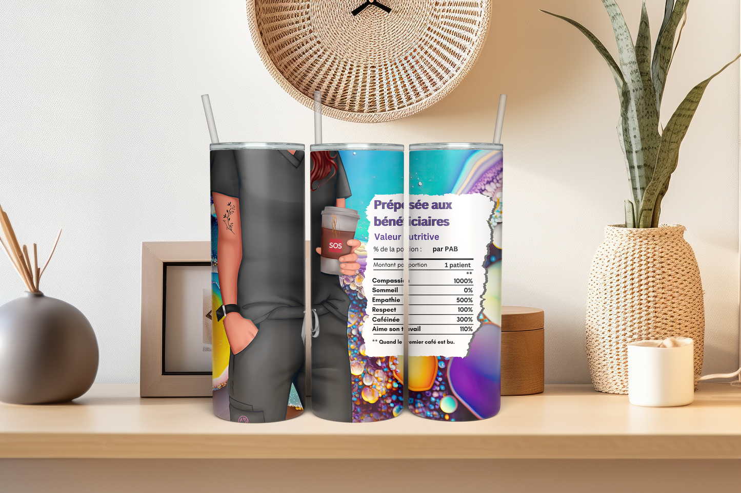 Gourde isotherme 20 onces Préposée aux bénéficiaires