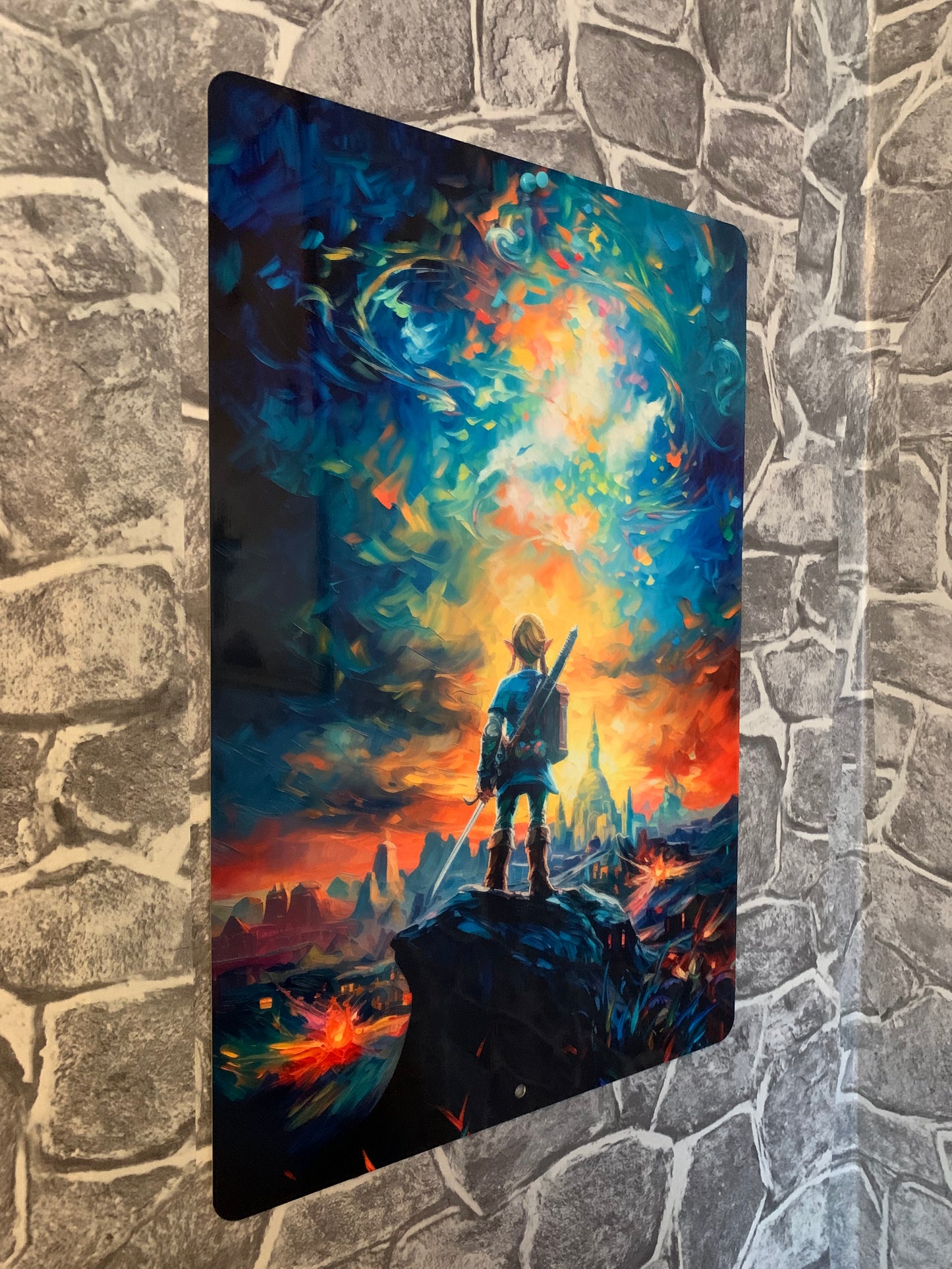 Affiche en métal Peinture Héro du Temps