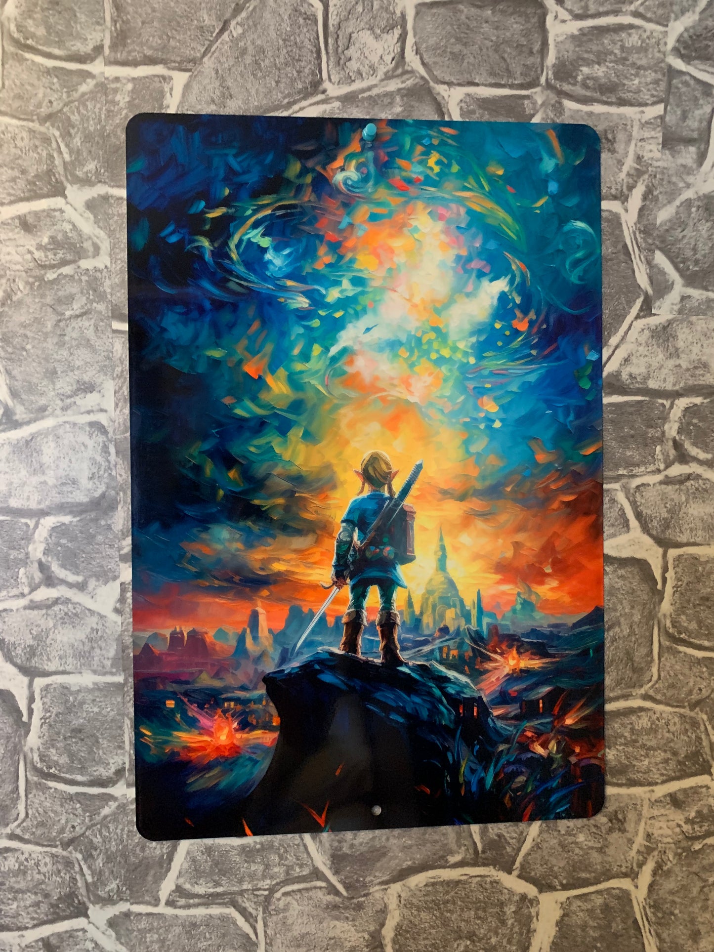 Affiche en métal Peinture Héro du Temps