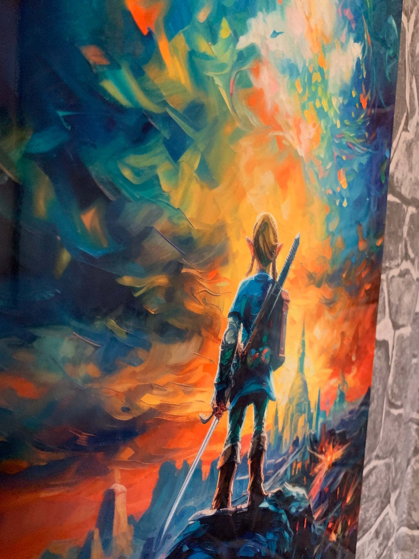 Affiche en métal Peinture Héro du Temps