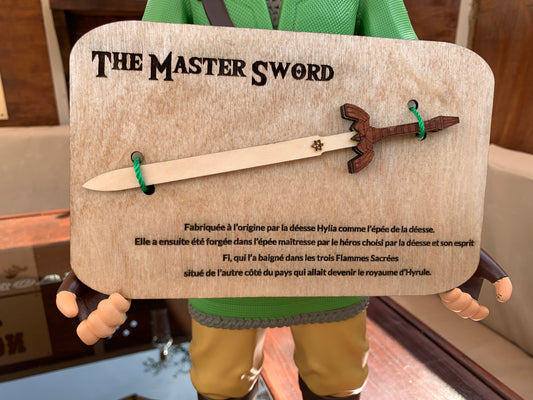 Cadre décoratif avec signet en forme de l’épée Master Sword (Version Française)