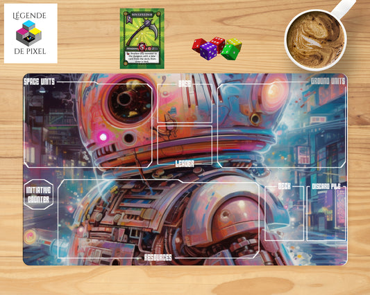 Playmat - Tapis de jeu pour cartes Star Wars Unlimited - Robot- version anglaise