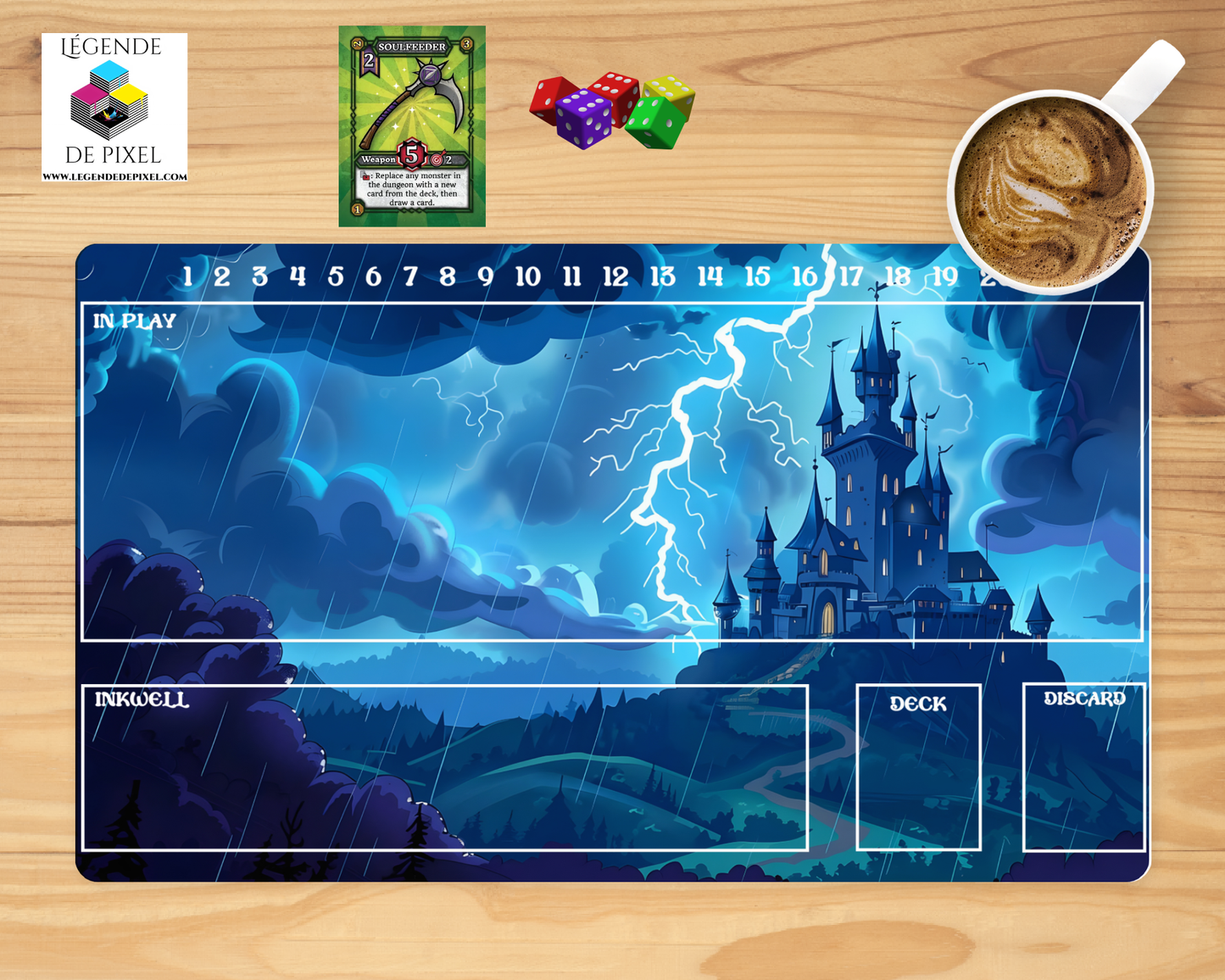 Playmat - Tapis de jeu pour cartes Lorcana - Château étrange