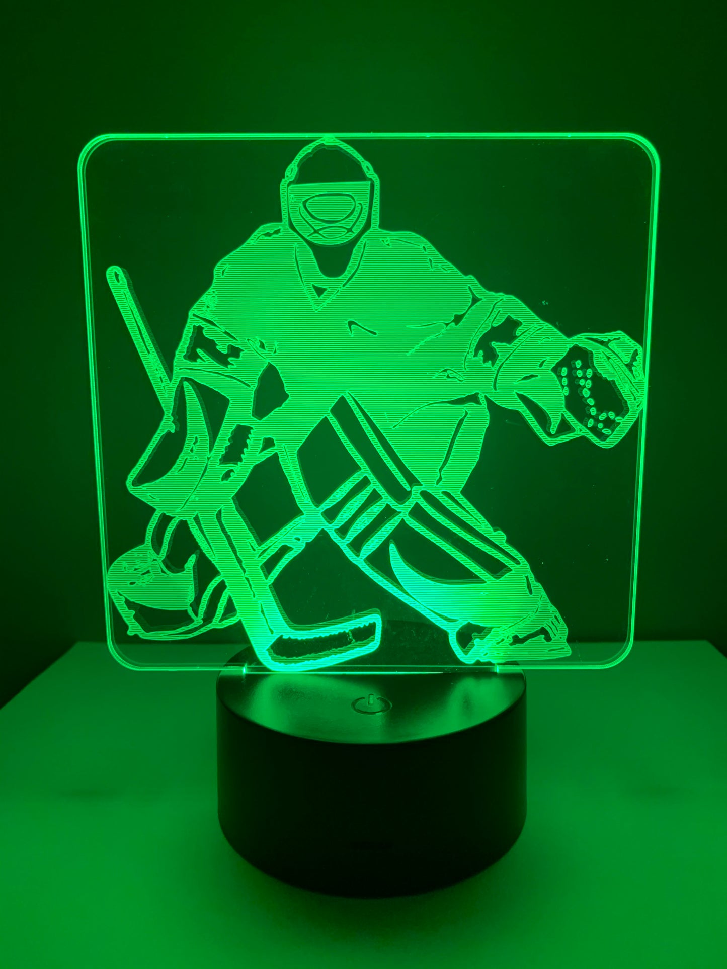 Lampe 3D DEL Hockey Gardien de but