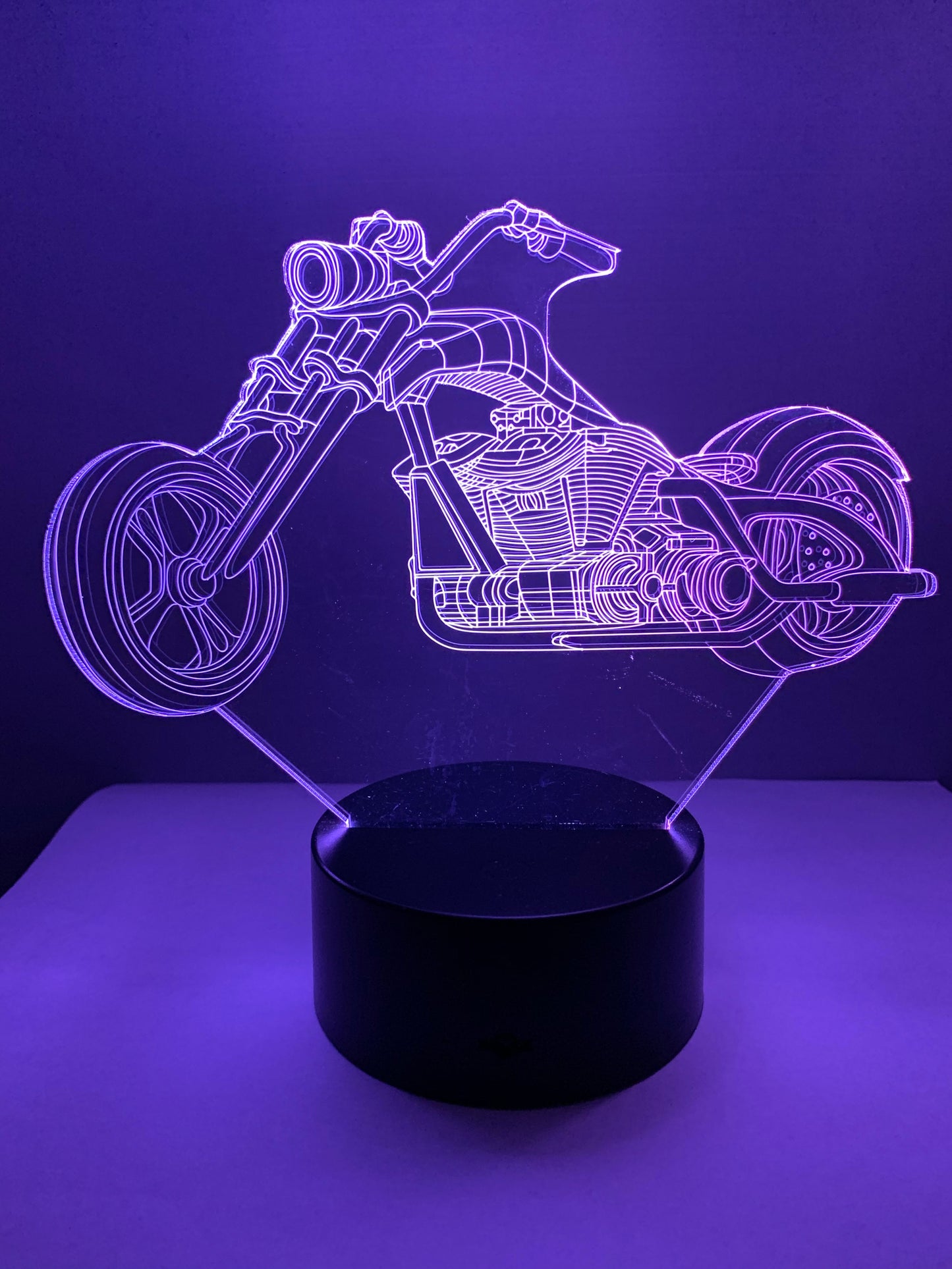 Lampe 3D DEL Moto Harley