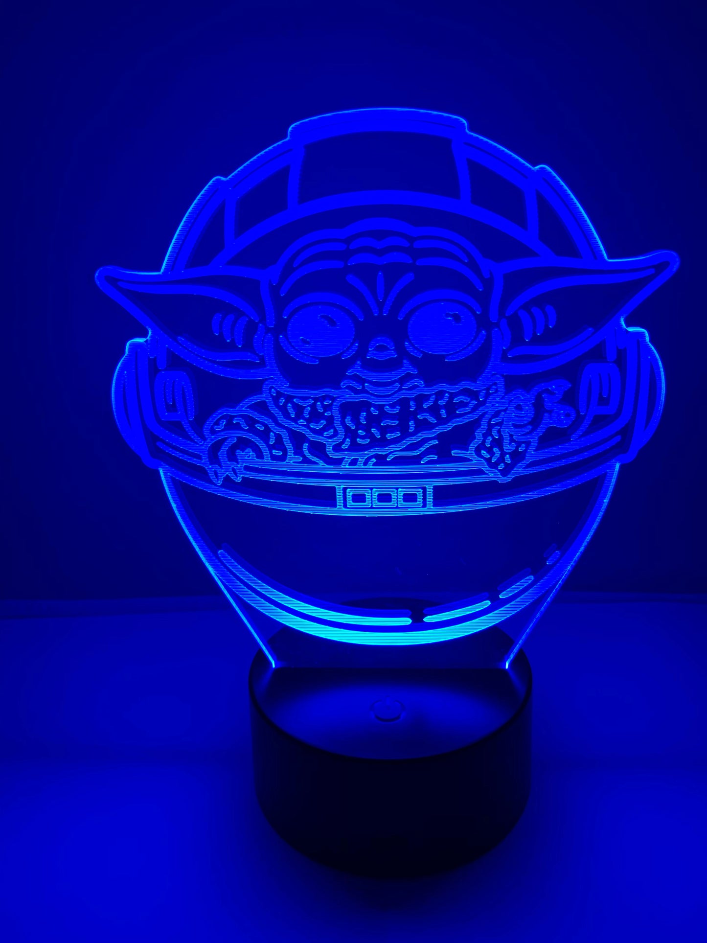 Lampe 3D DEL Grogu Bébé Yoda Vaisseau Star Wars