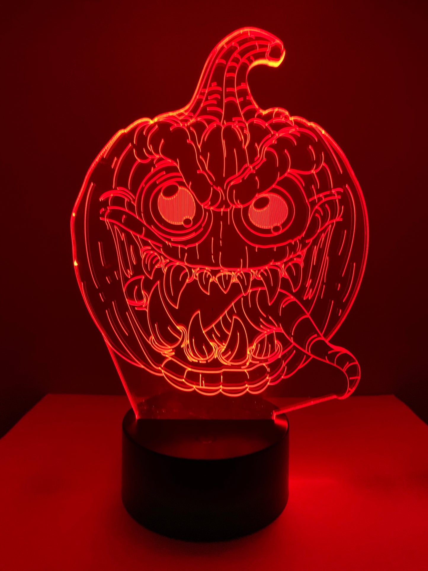 Lampe 3D DEL Citrouille Maléfique Halloween