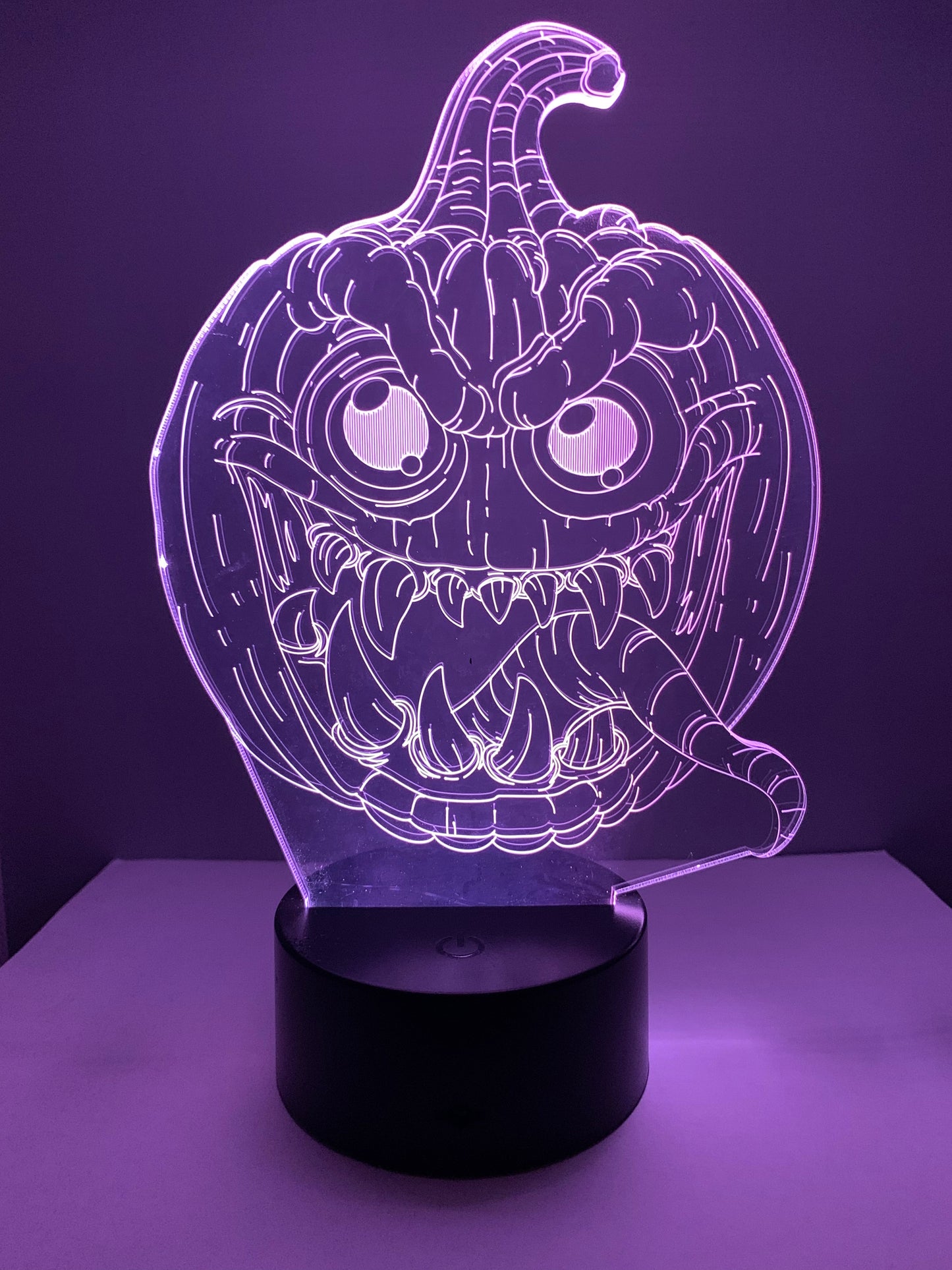 Lampe 3D DEL Citrouille Maléfique Halloween