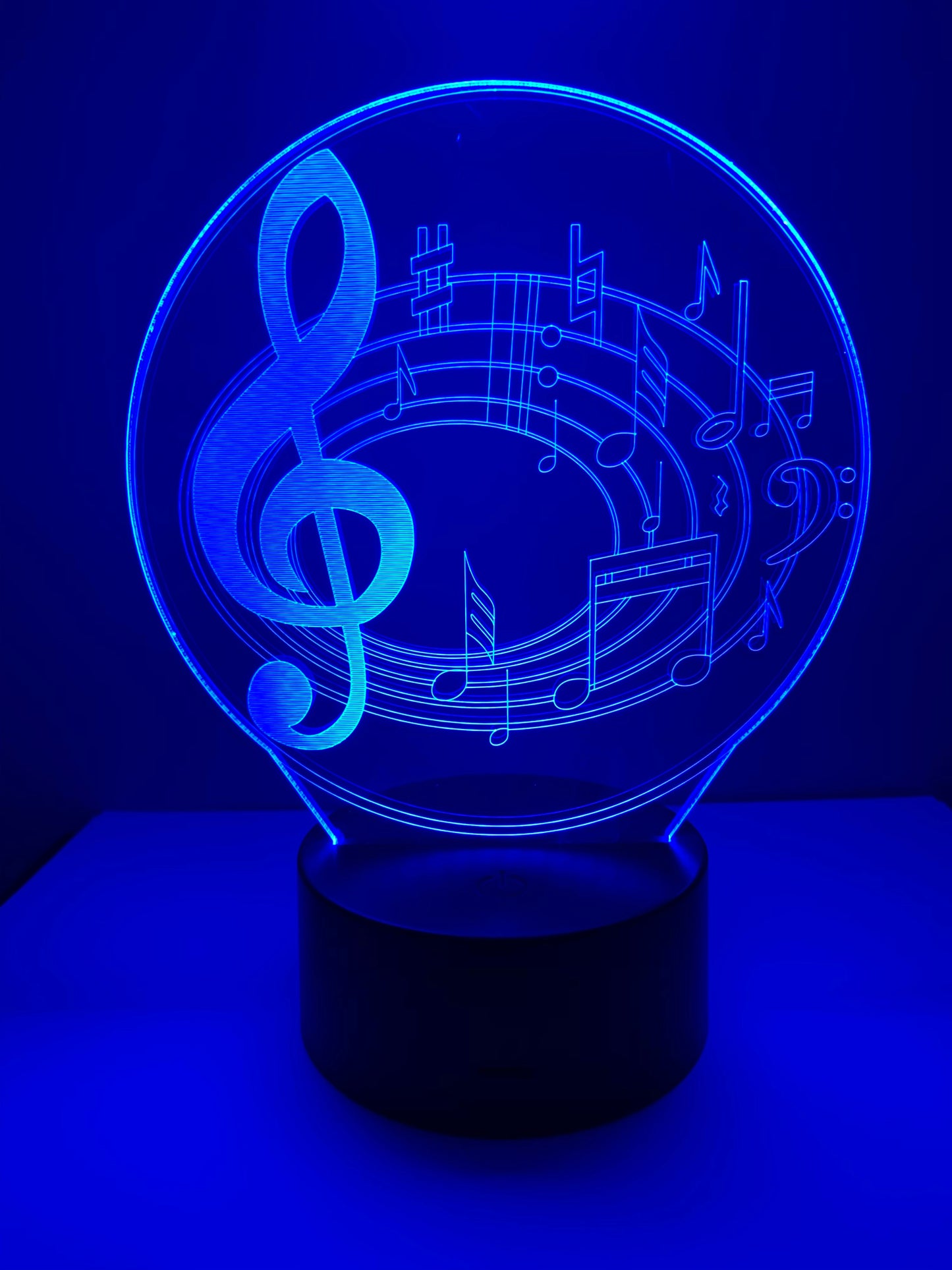 Lampe 3D DEL Notes de musique