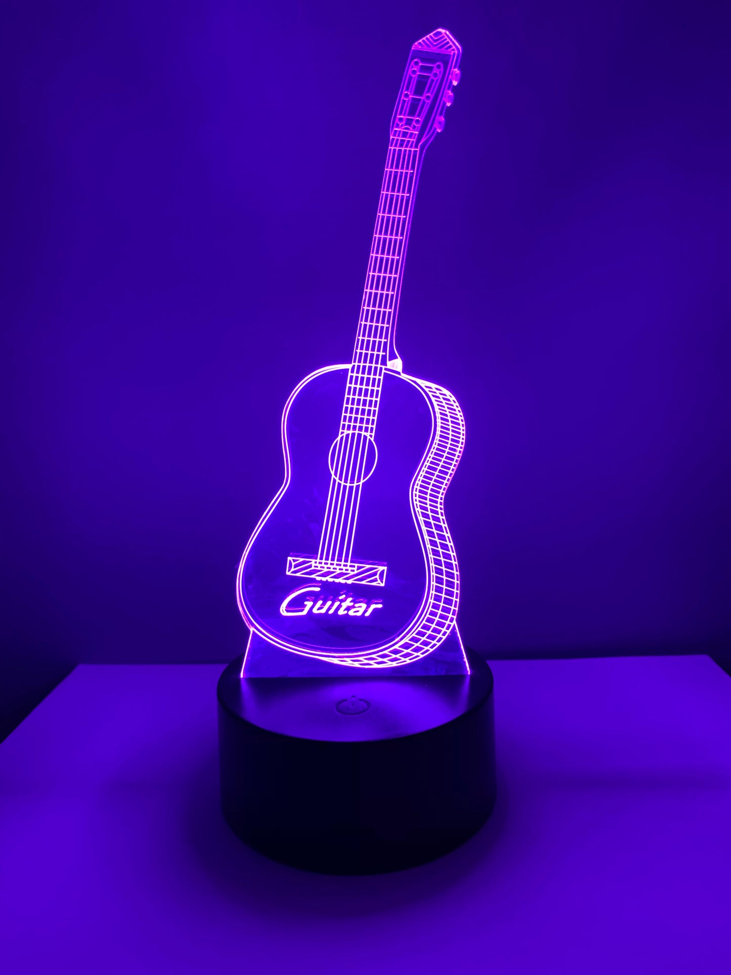 Lampe 3D DEL Guitare sèche (Musique)