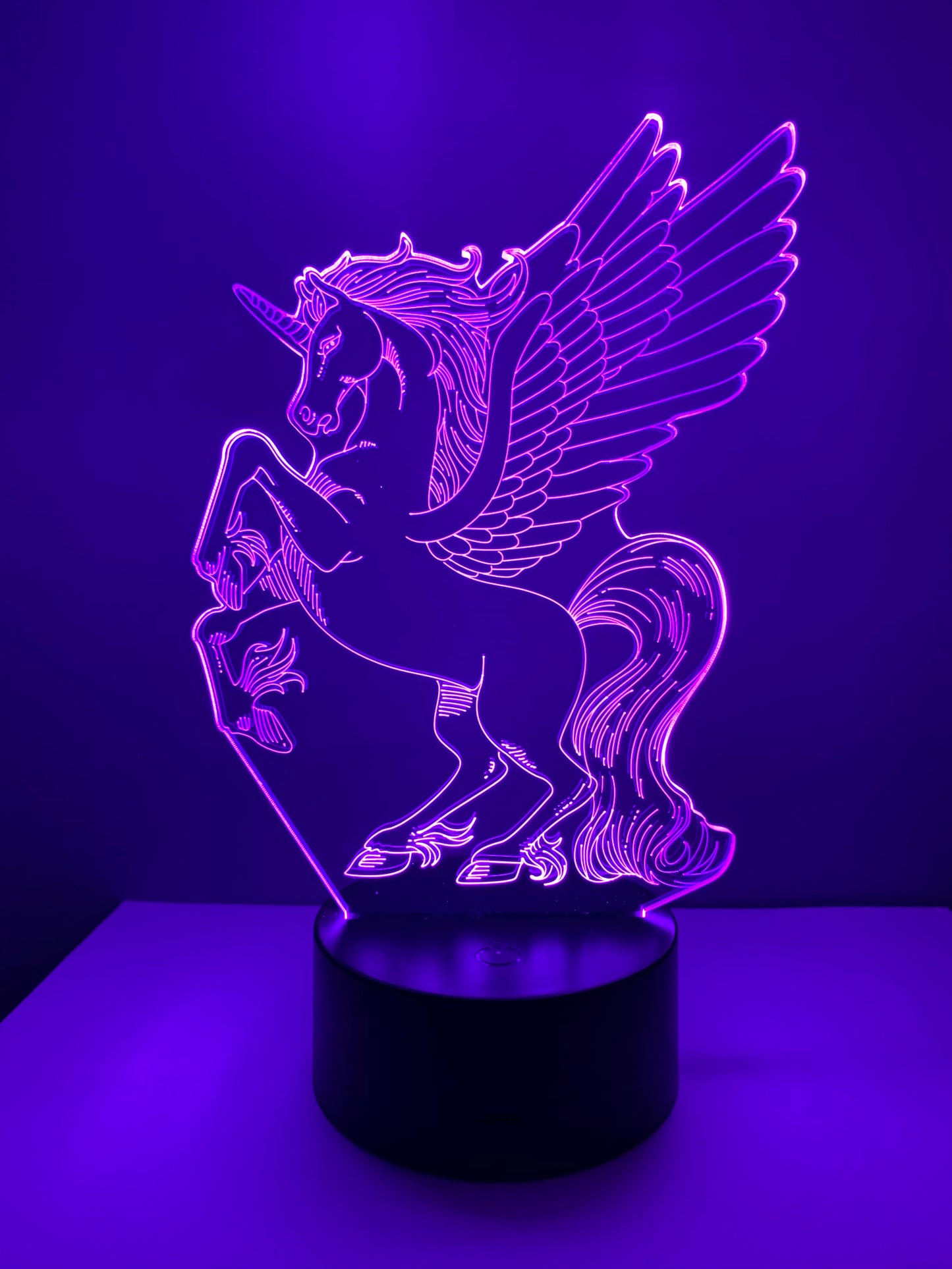 Lampe 3D DEL Licorne