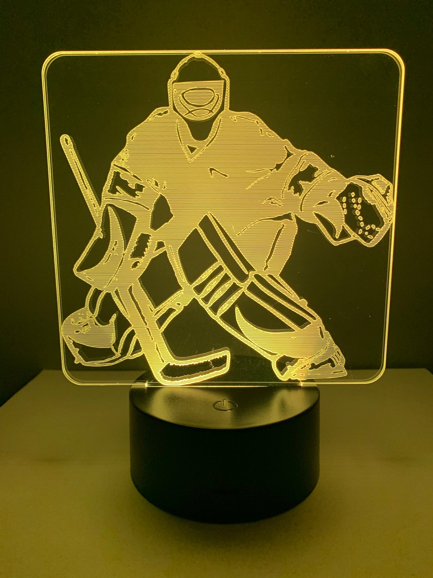 Lampe 3D DEL Hockey Gardien de but