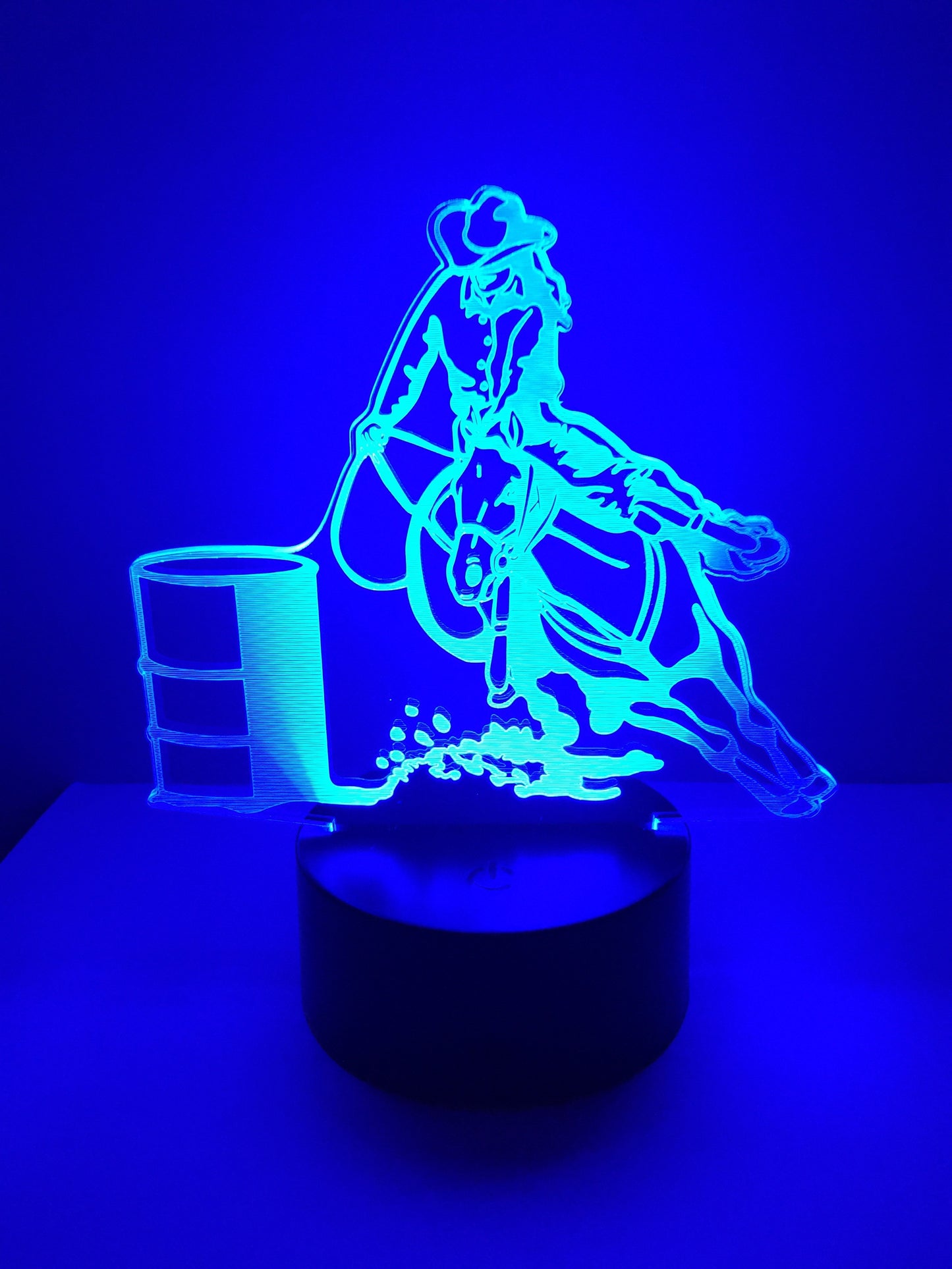 Lampe 3D DEL Cheval de baril