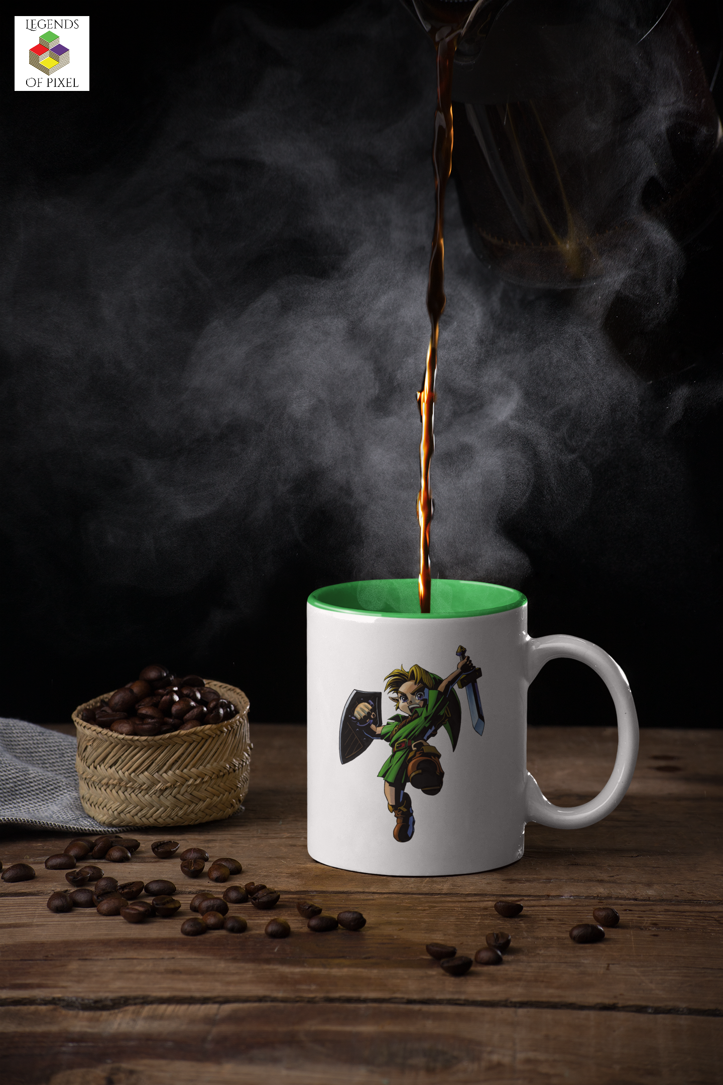 Autocollant pour tasse Jeune Link Zelda Majora Mask