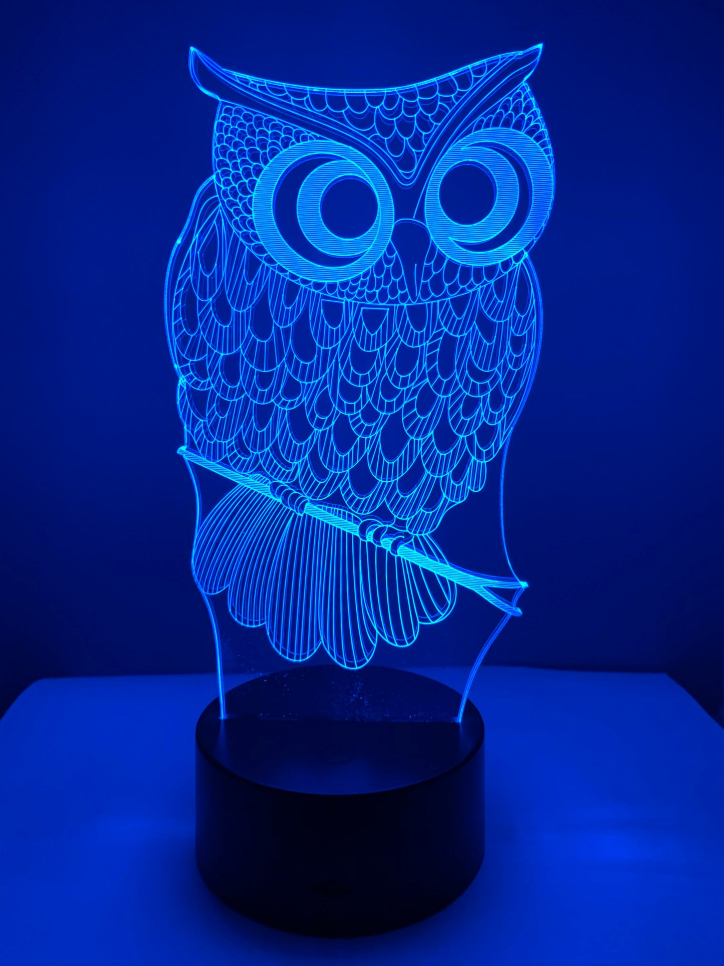 Lampe 3D DEL Hiboux