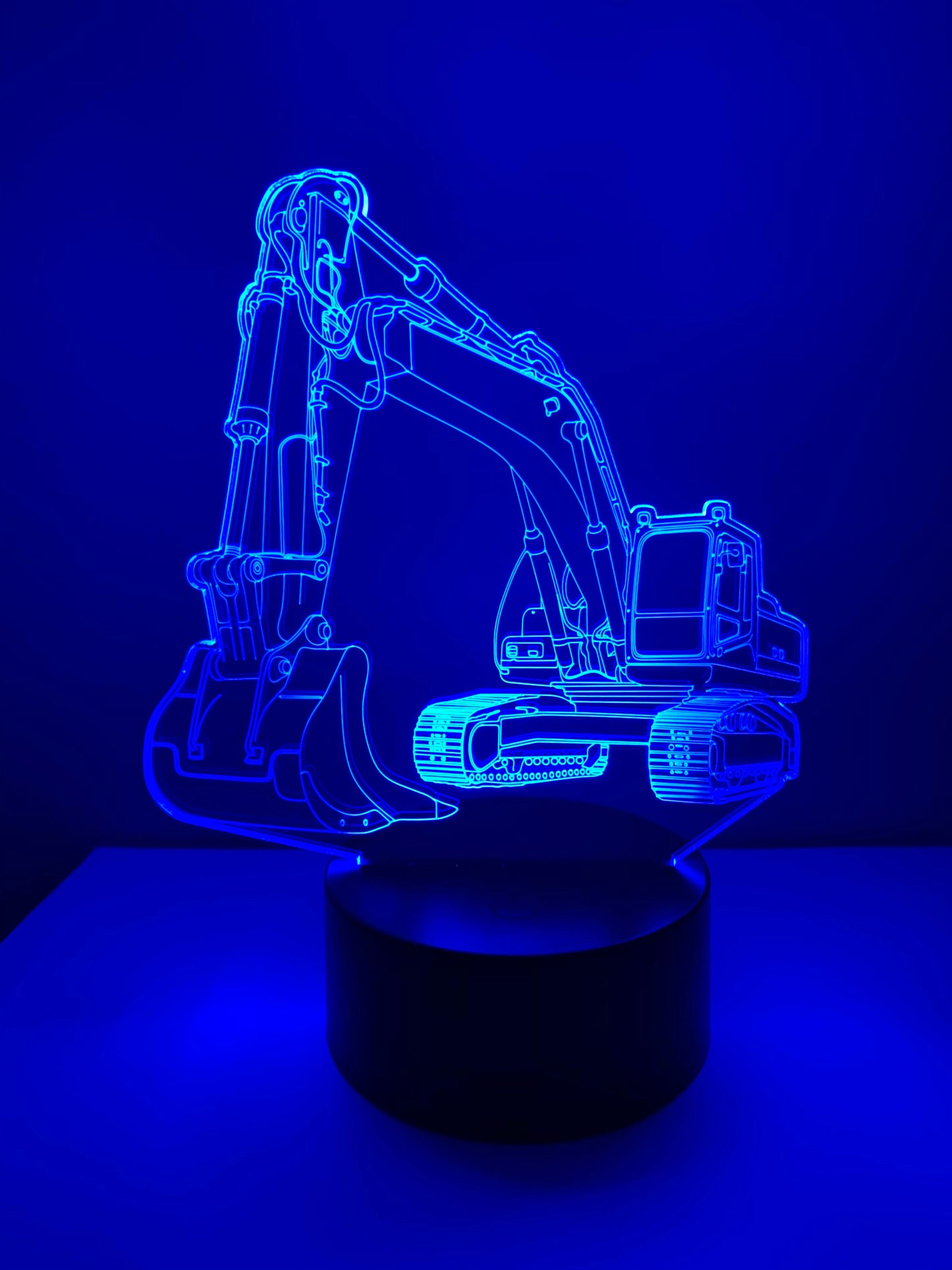 Lampe 3D DEL Pelle Mécanique