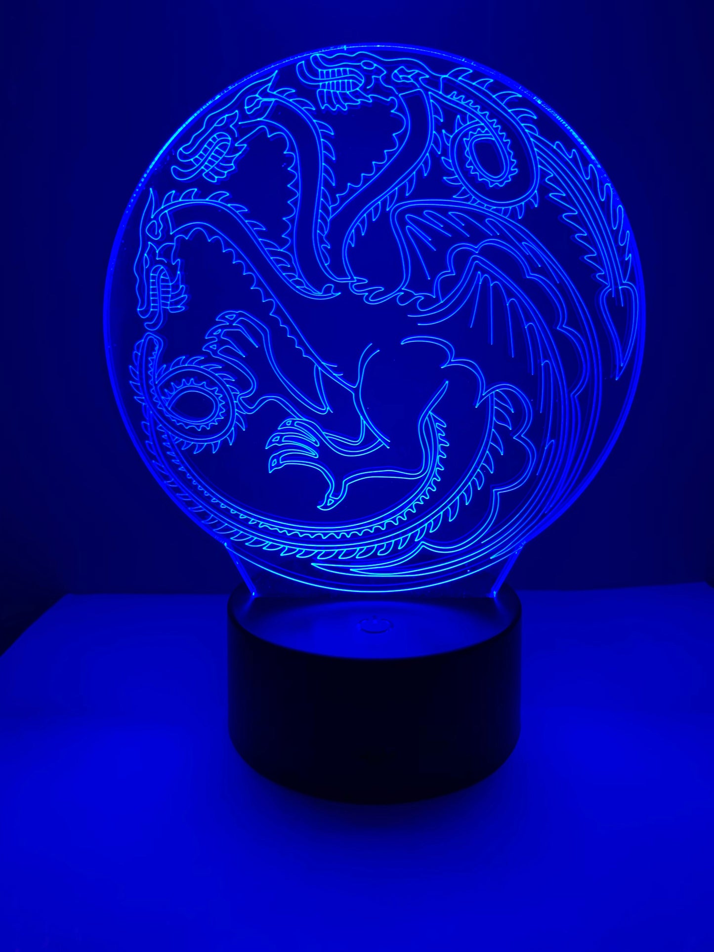 Lampe 3D DEL Dragon Game of thrones House Targaryen