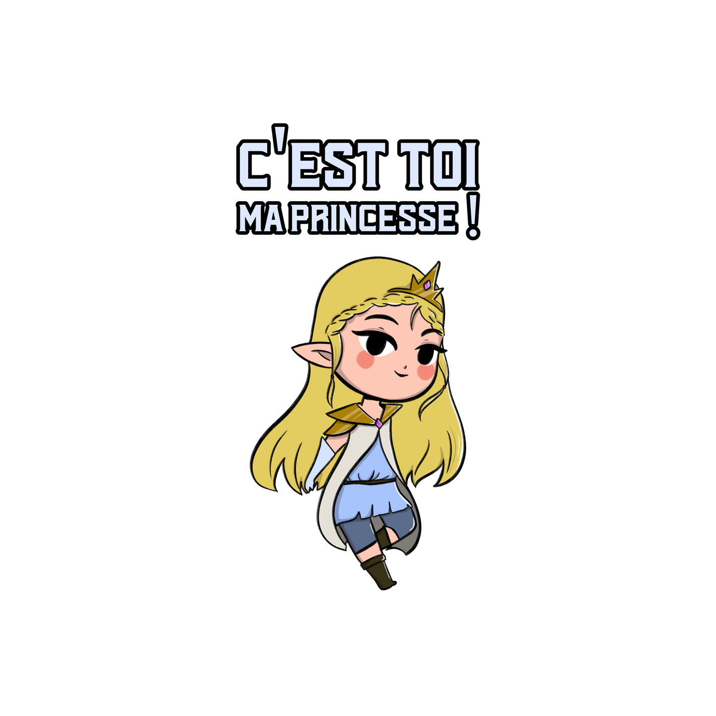 Autocollant pour tasse C’est toi ma princesse !