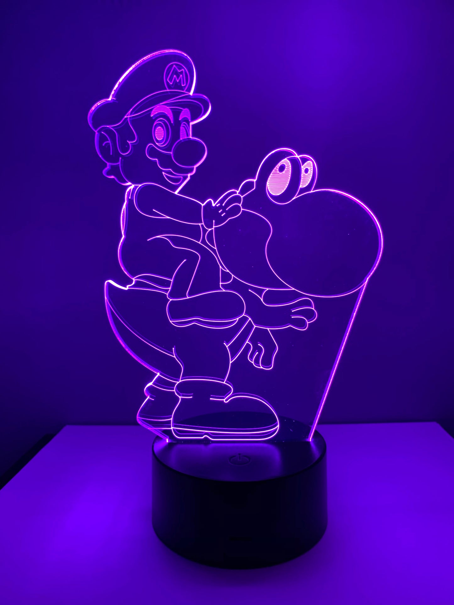 Lampe 3D DEL Mario sur Yoshi