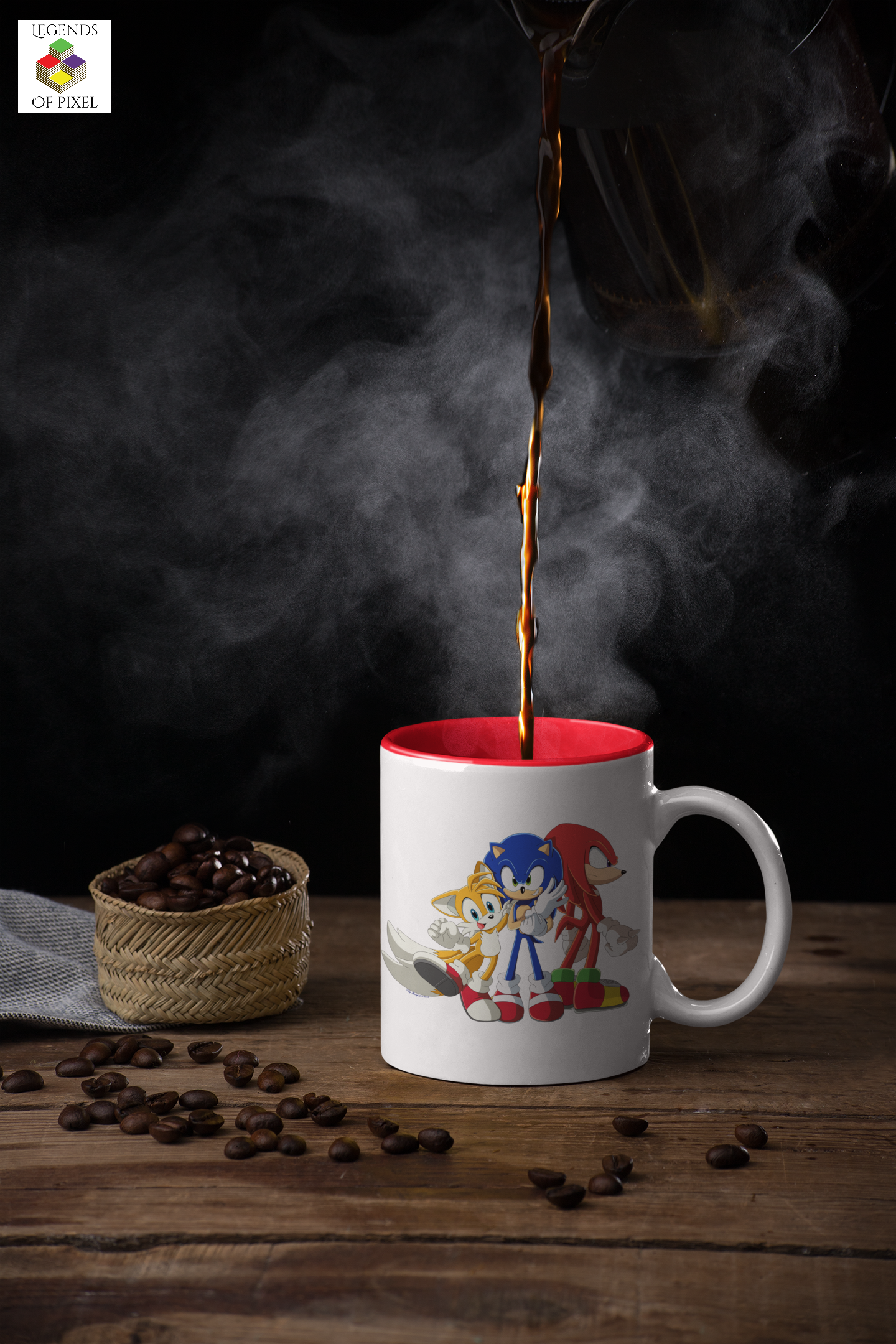 Autocollant pour tasse Personnages Sonic