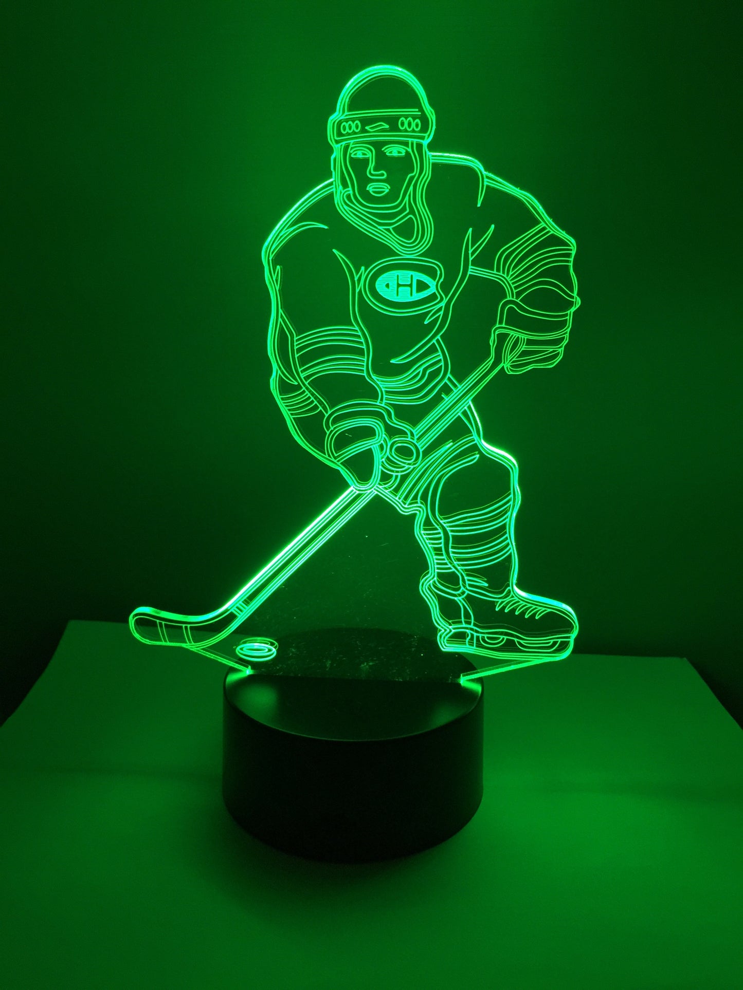 Lampe 3D DEL Hockey Joueur des Canadiens