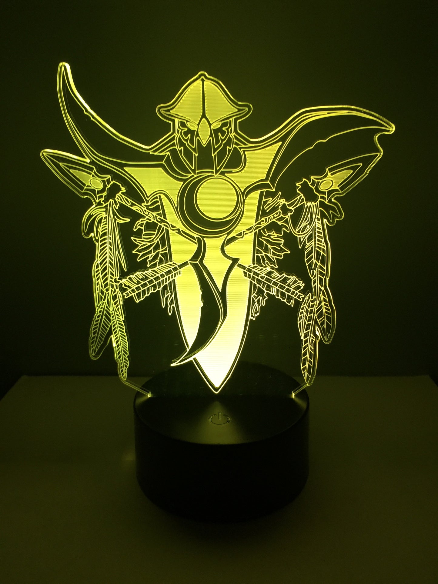 Lampe 3D DEL Warcraft Logo des Elfes