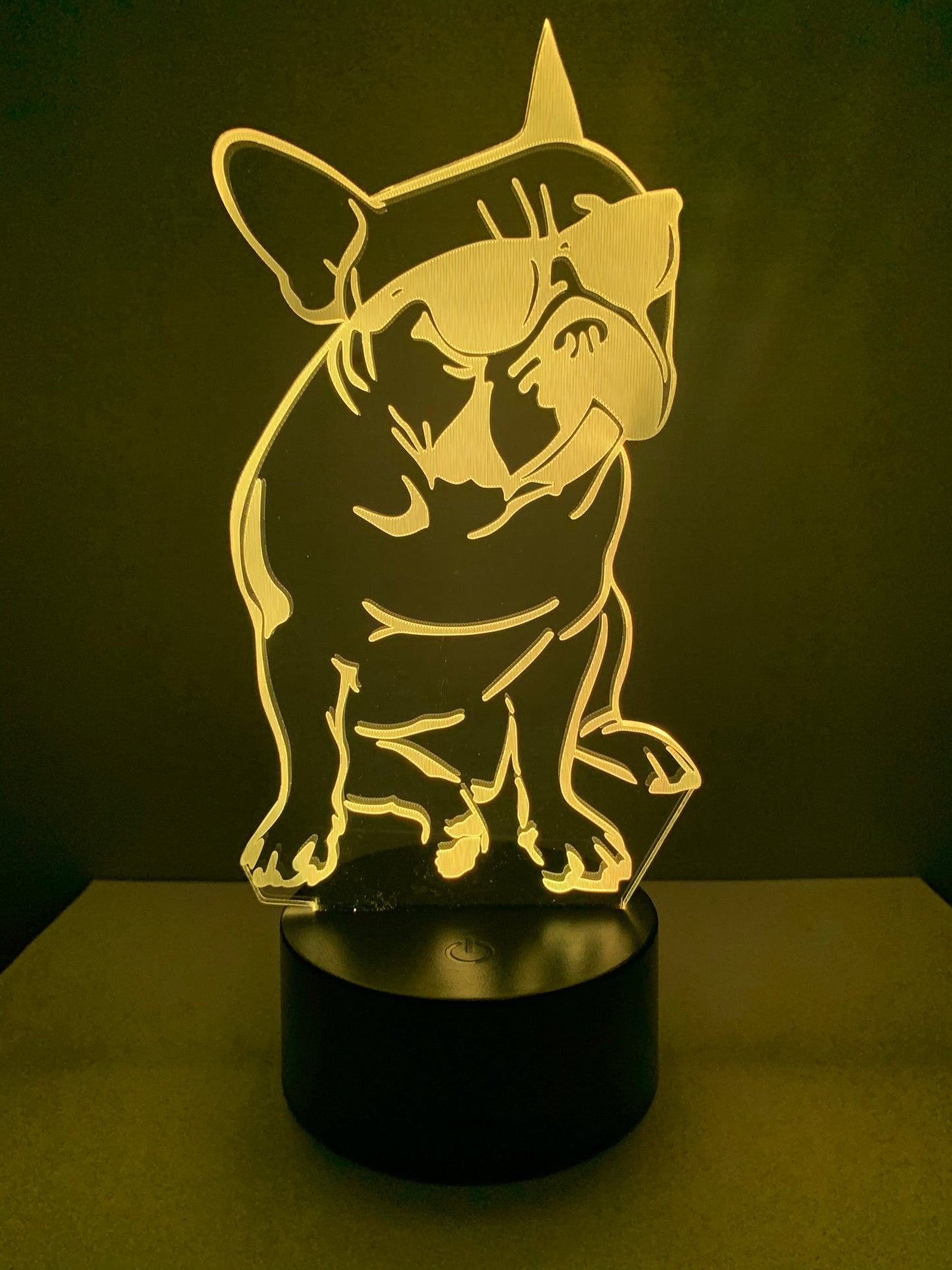 Lampe 3D DEL Chien avec lunettes