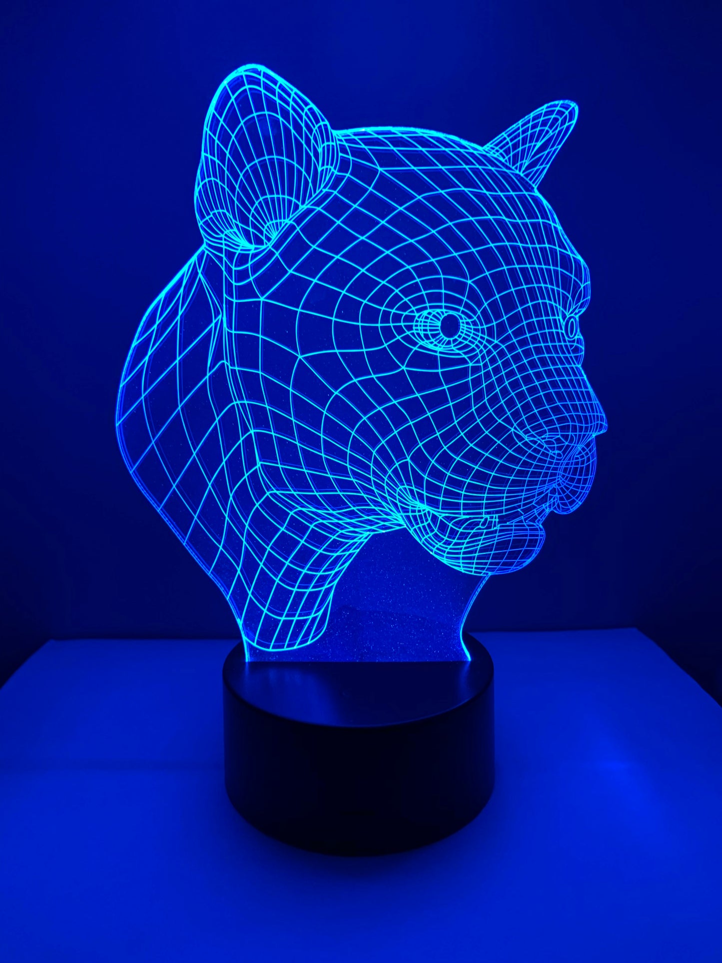 Lampe 3D DEL Tête de Panthère