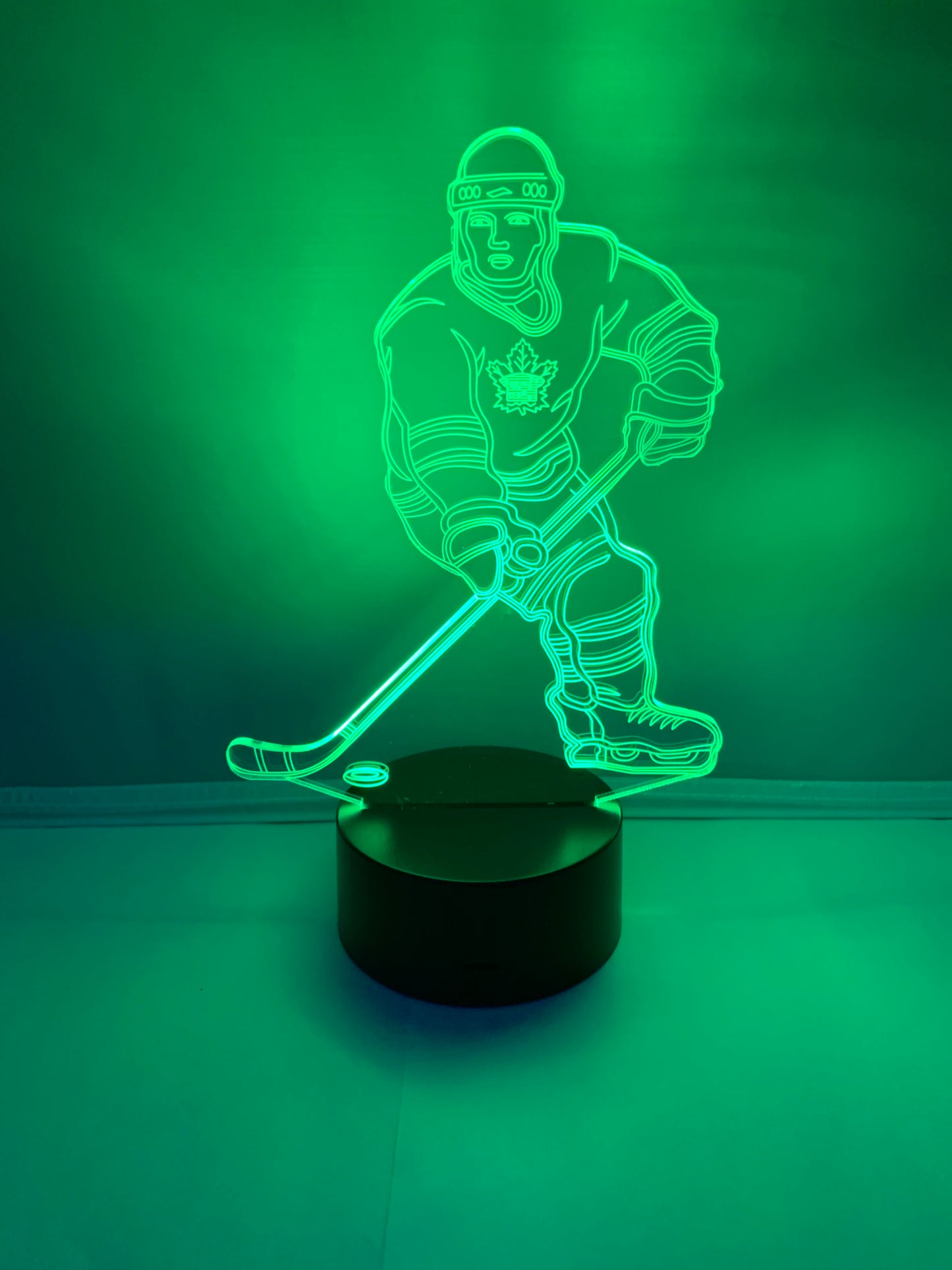 Lampe 3D DEL Joueur Hockey Modèle 2