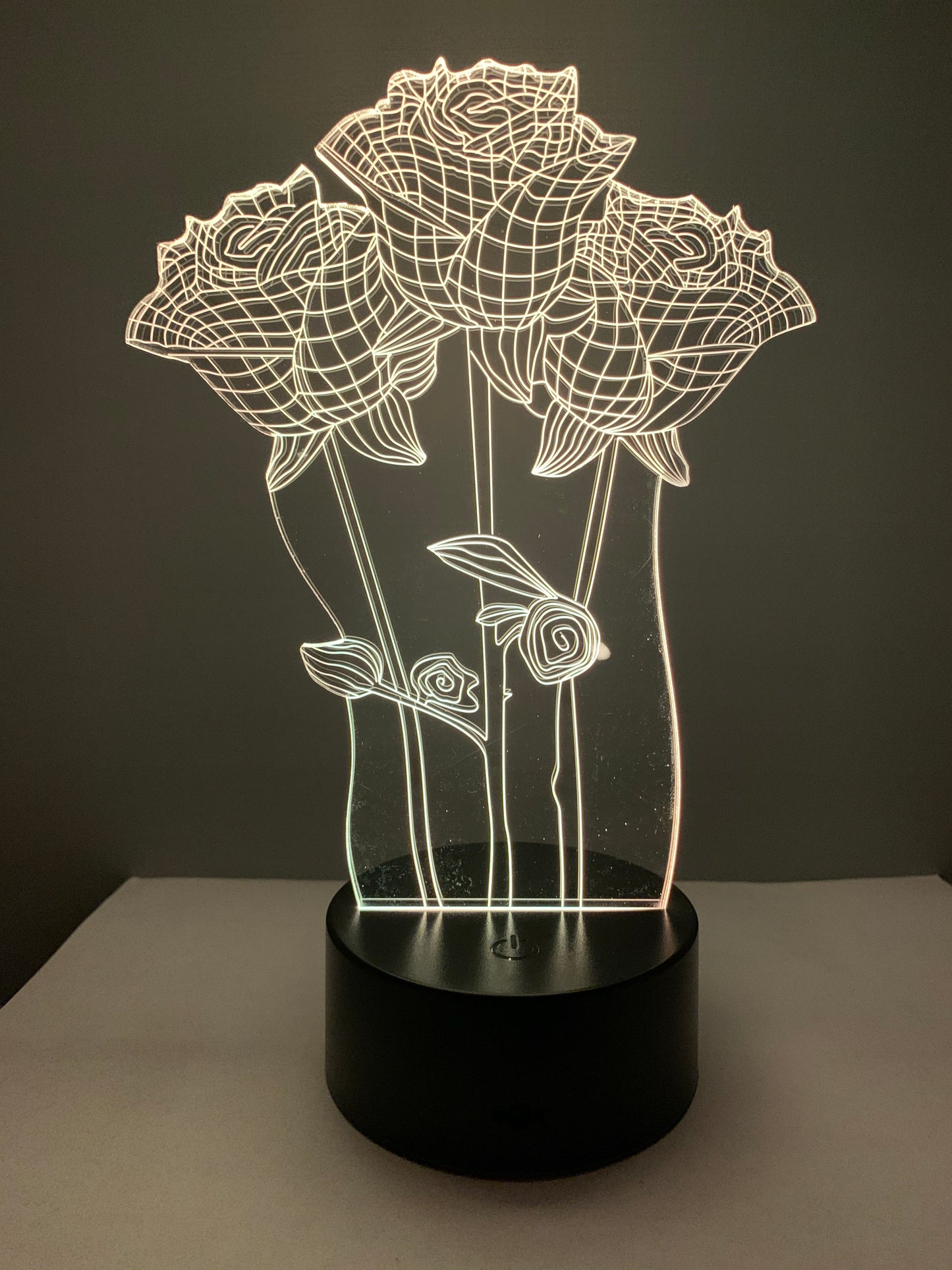 Lampe 3D DEL Fleurs