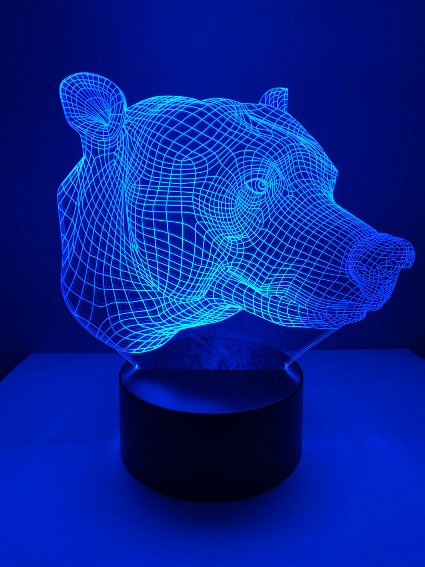 Lampe 3D DEL Tête d’ours