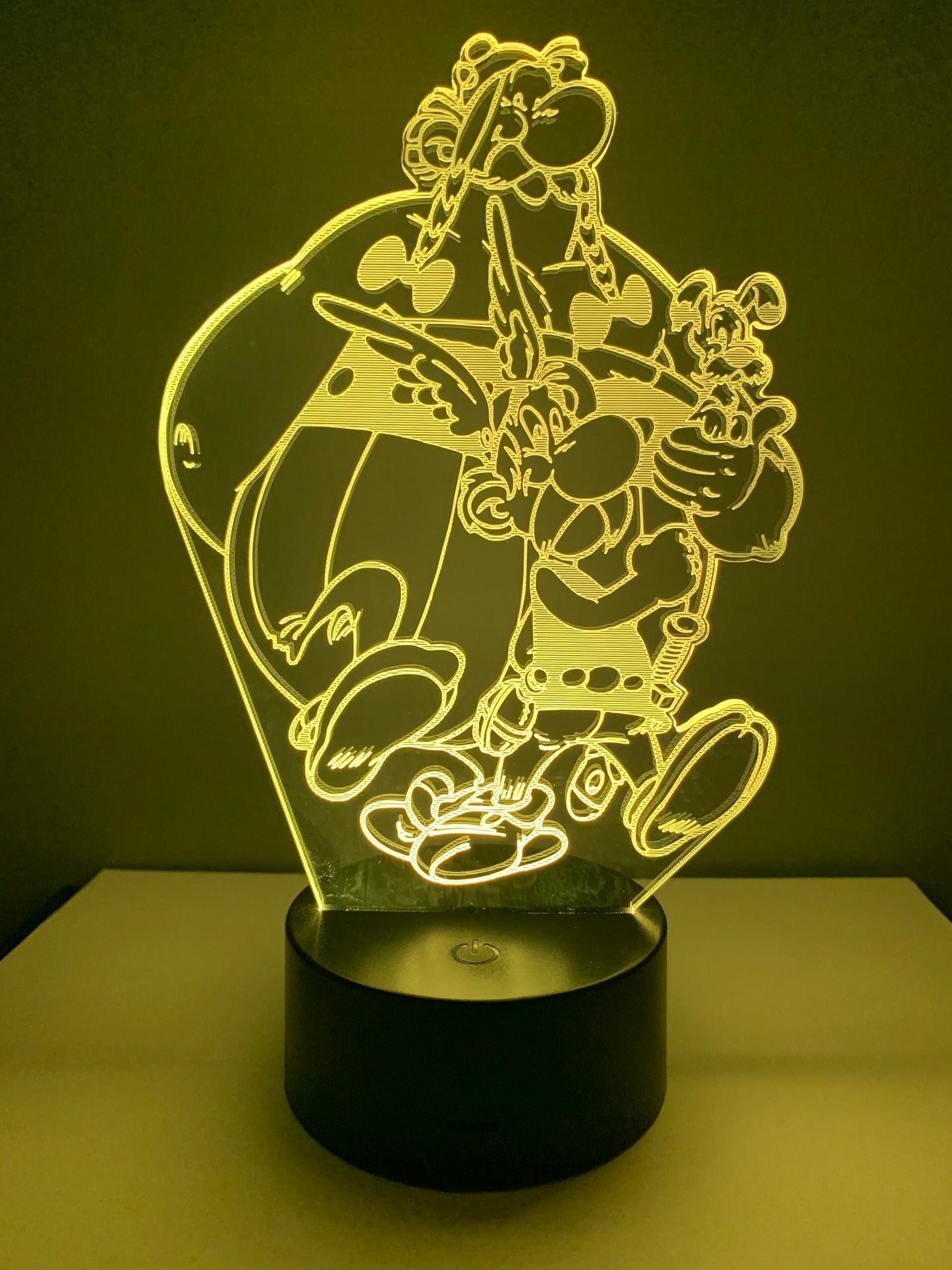 Lampe 3D DEL Asterix et Obelix