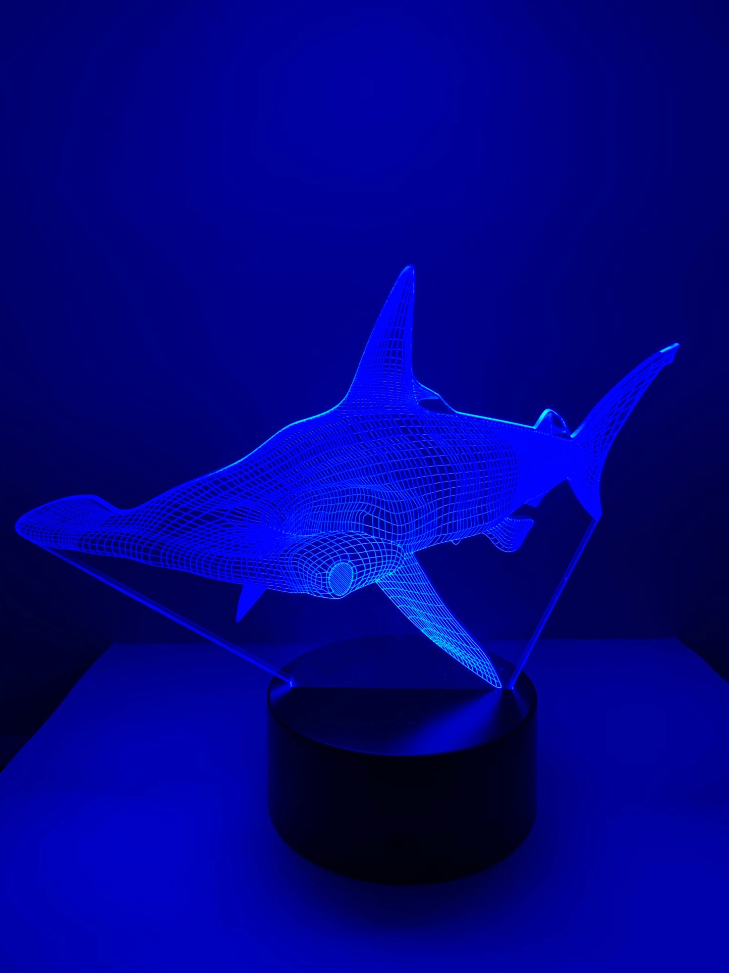 Lampe 3D DEL Requin Marteau