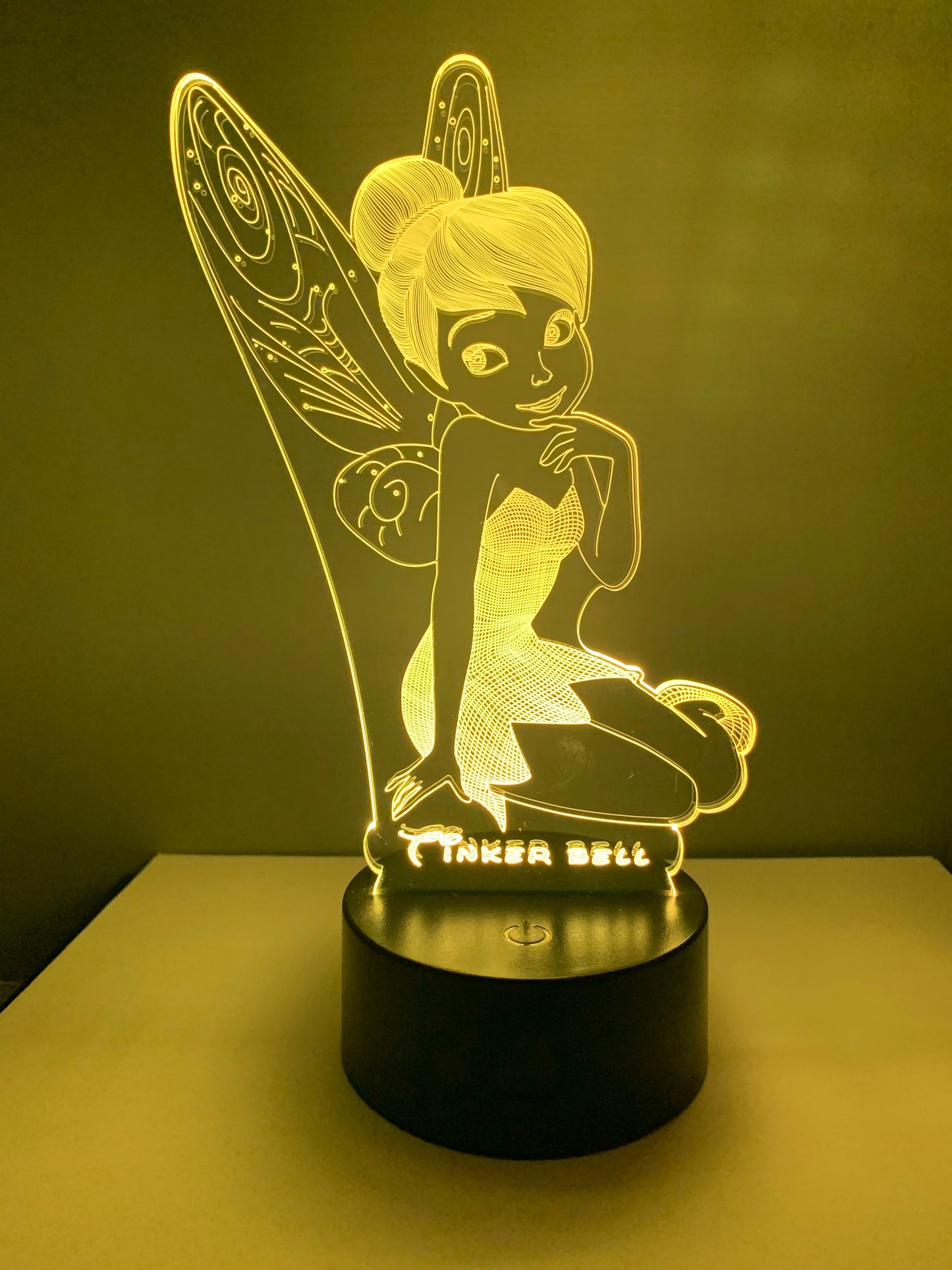 Lampe 3D DEL Fée Clochette