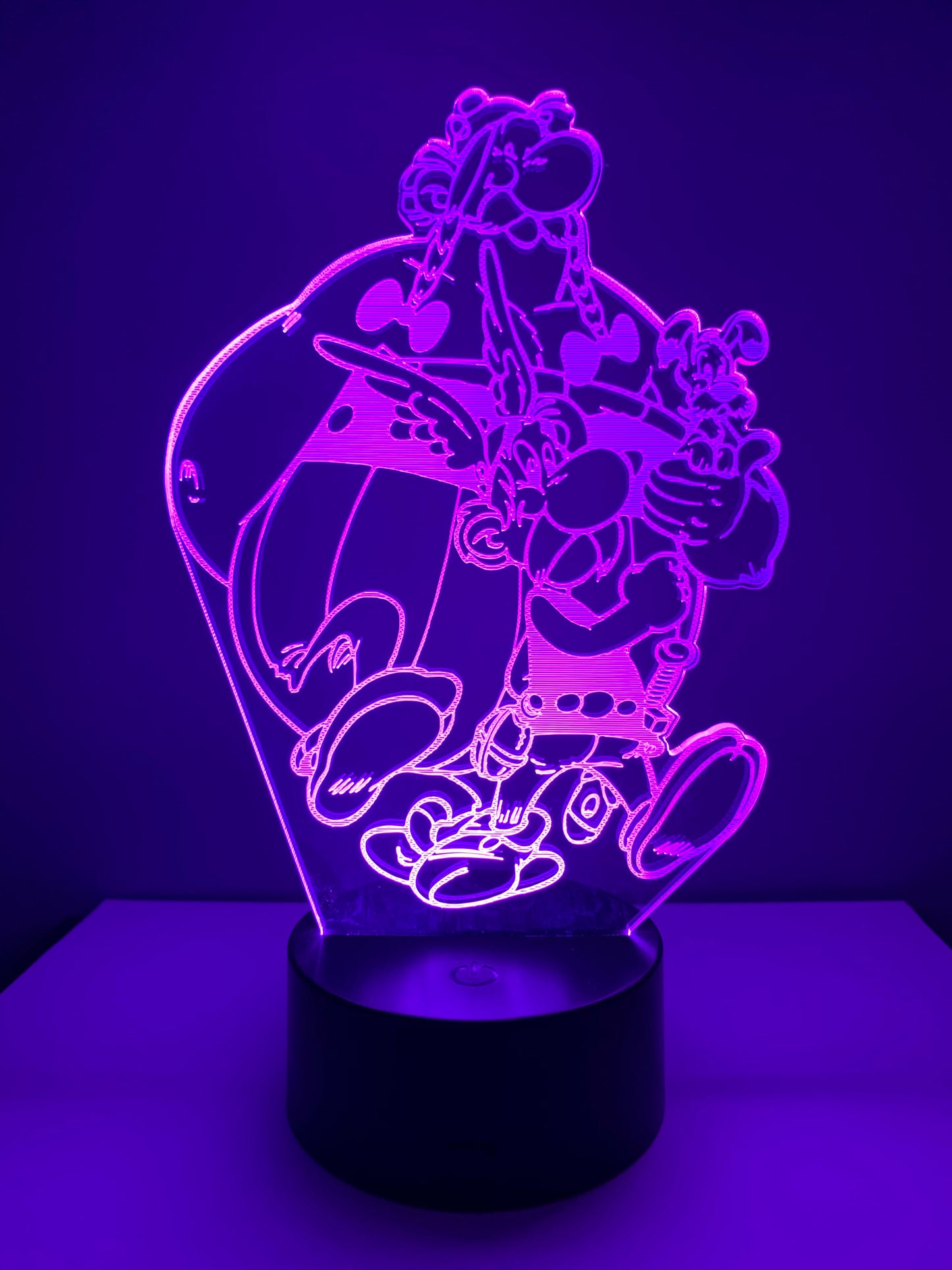 Lampe 3D DEL Asterix et Obelix