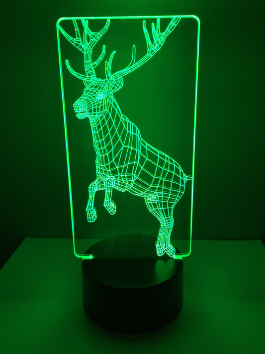 Lampe 3D DEL Chevreuil