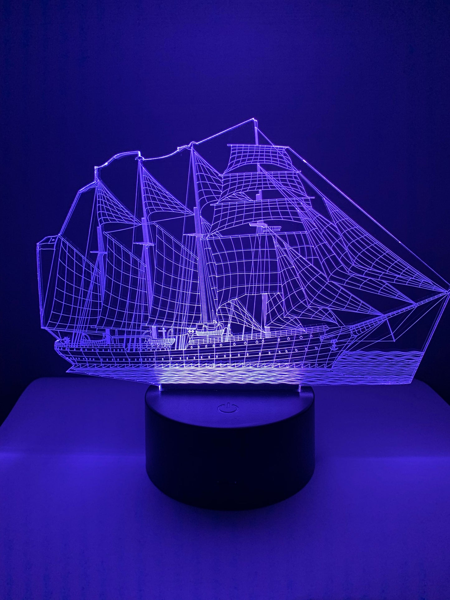Lampe 3D DEL Bateau à voile