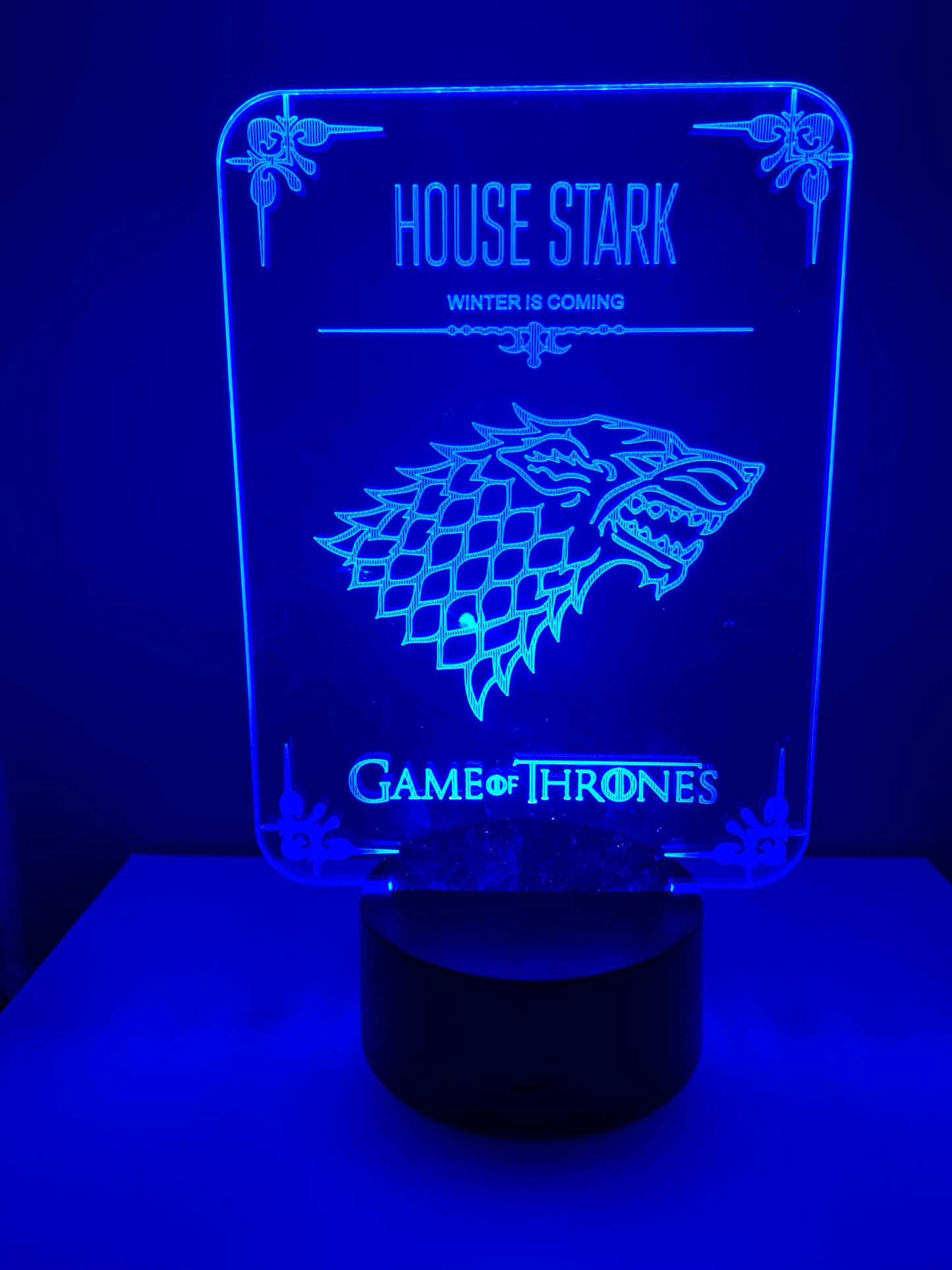 Lampe 3D DEL Game of thrones House Stark