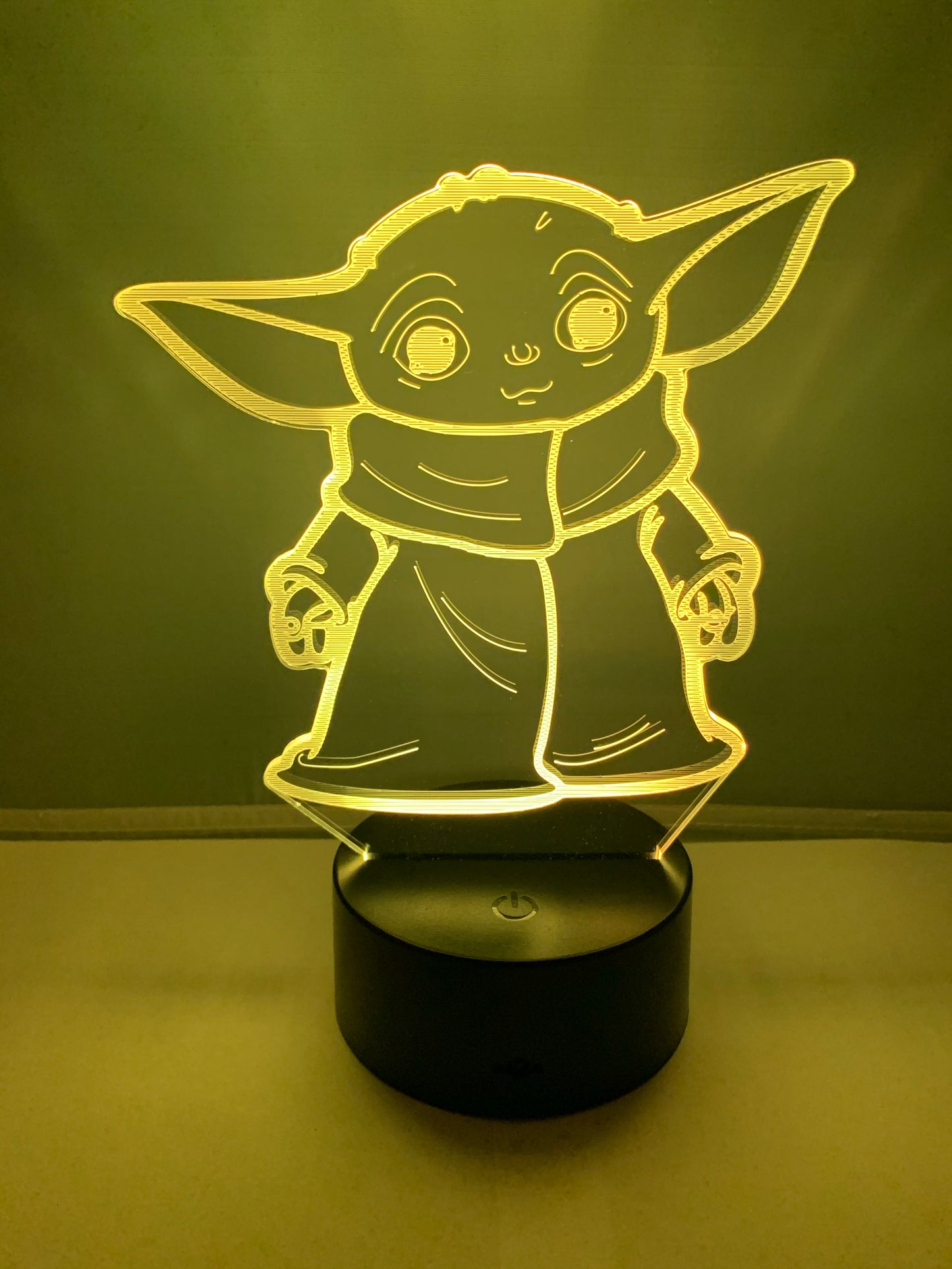 Lampe 3D DEL Grogu Bébé Yoda Star Wars