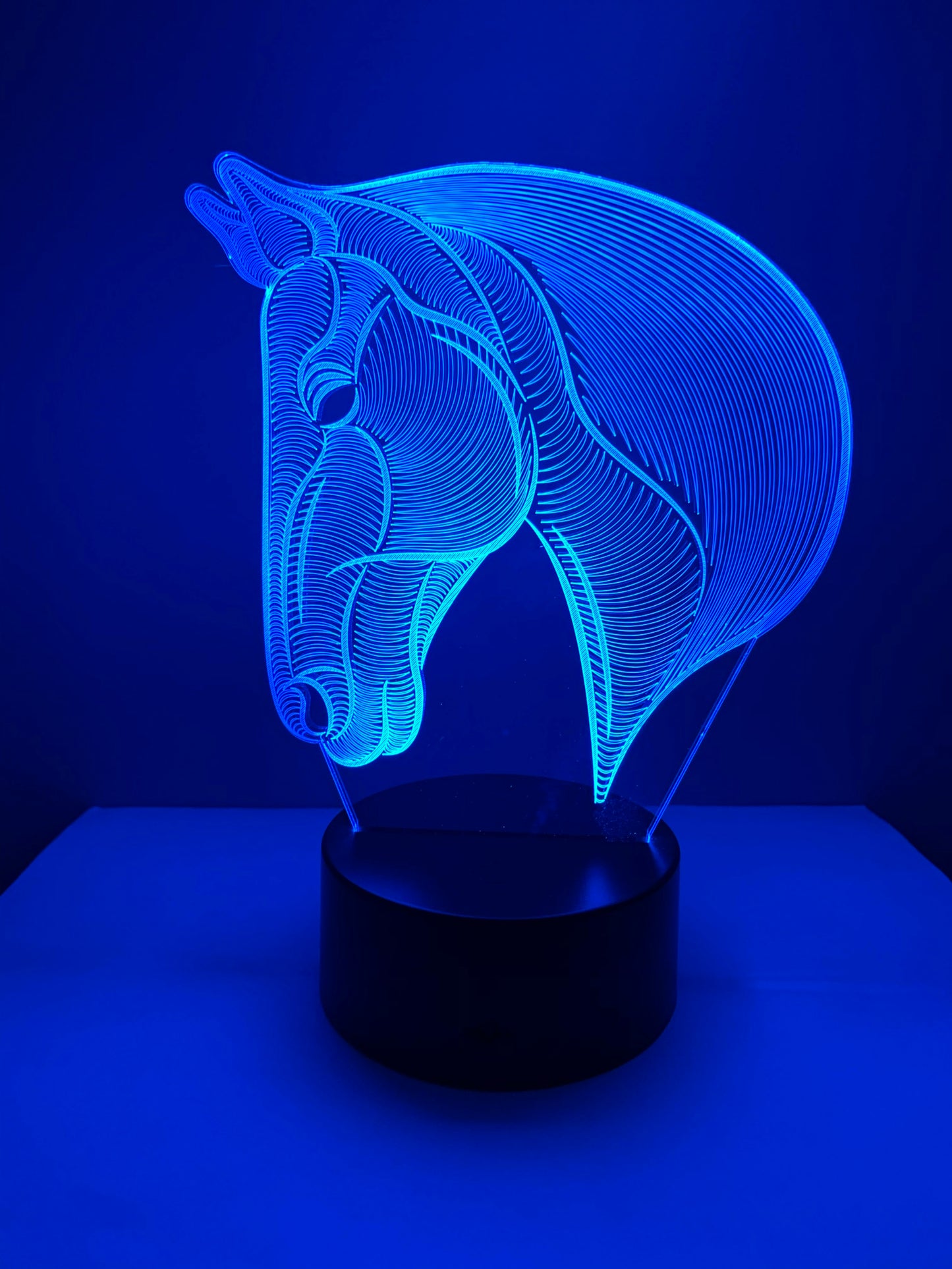 Lampe 3D DEL Tête de Cheval