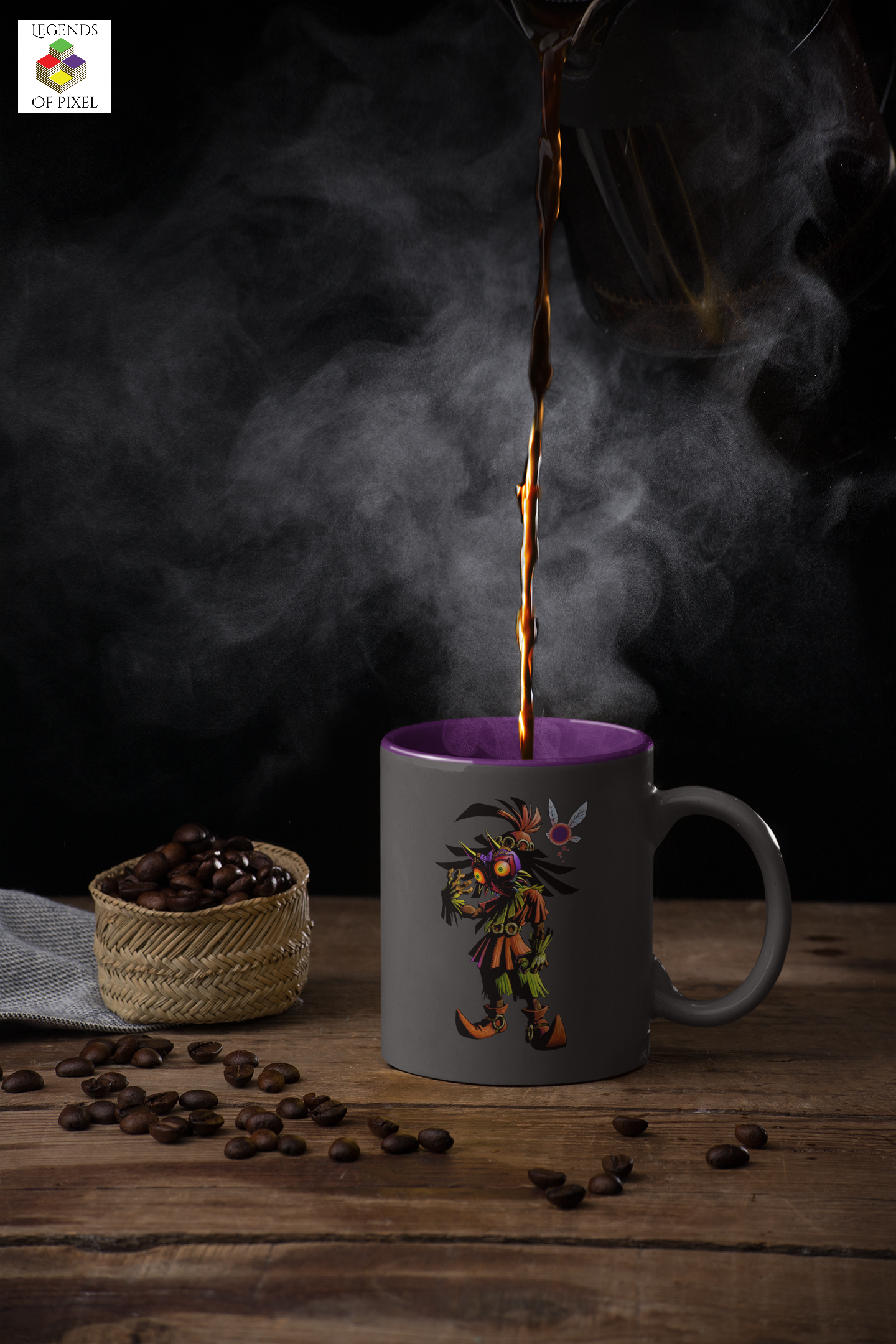 Autocollant pour tasse Skull Kid Zelda Majora Mask