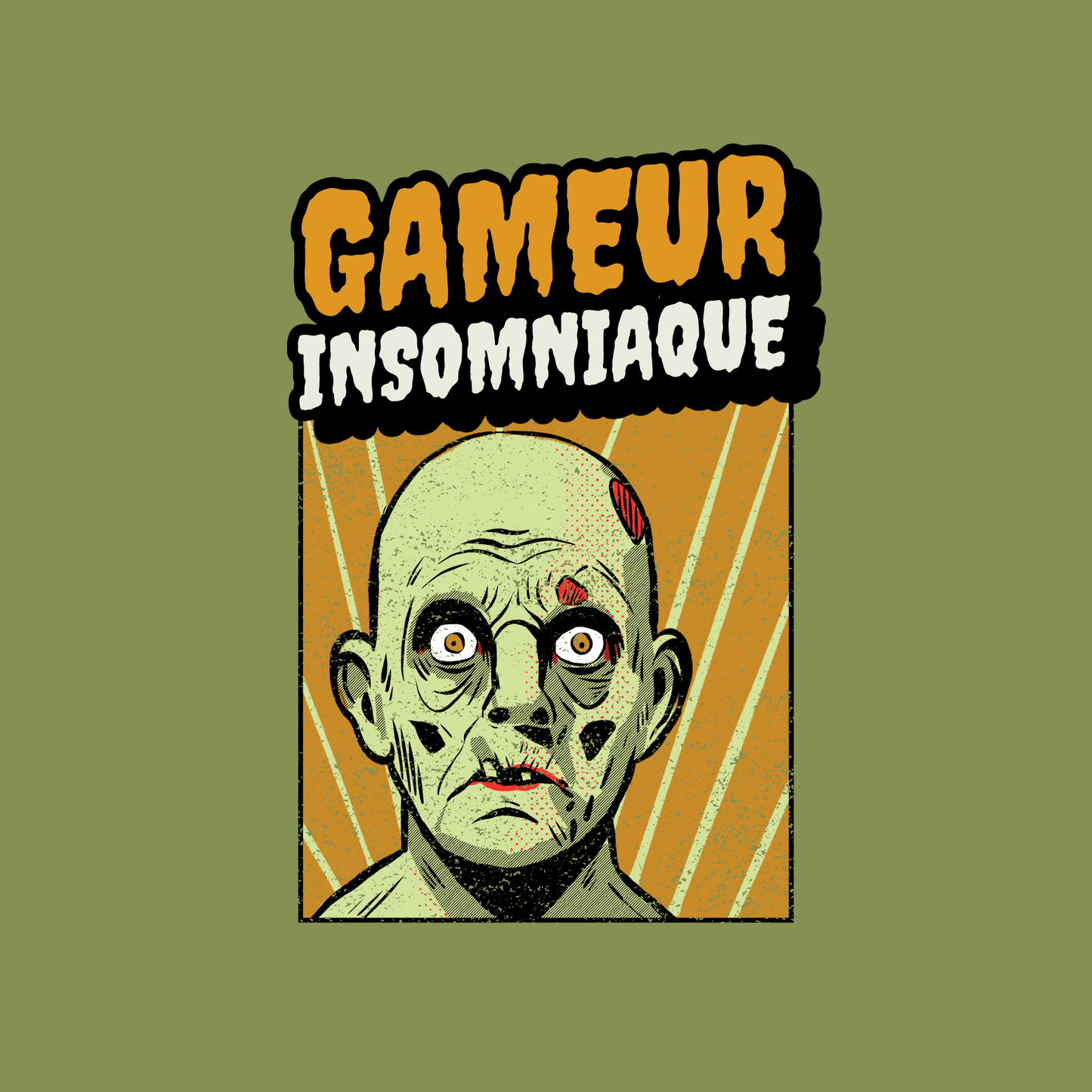 Housse de coussin Gameur insomniaque