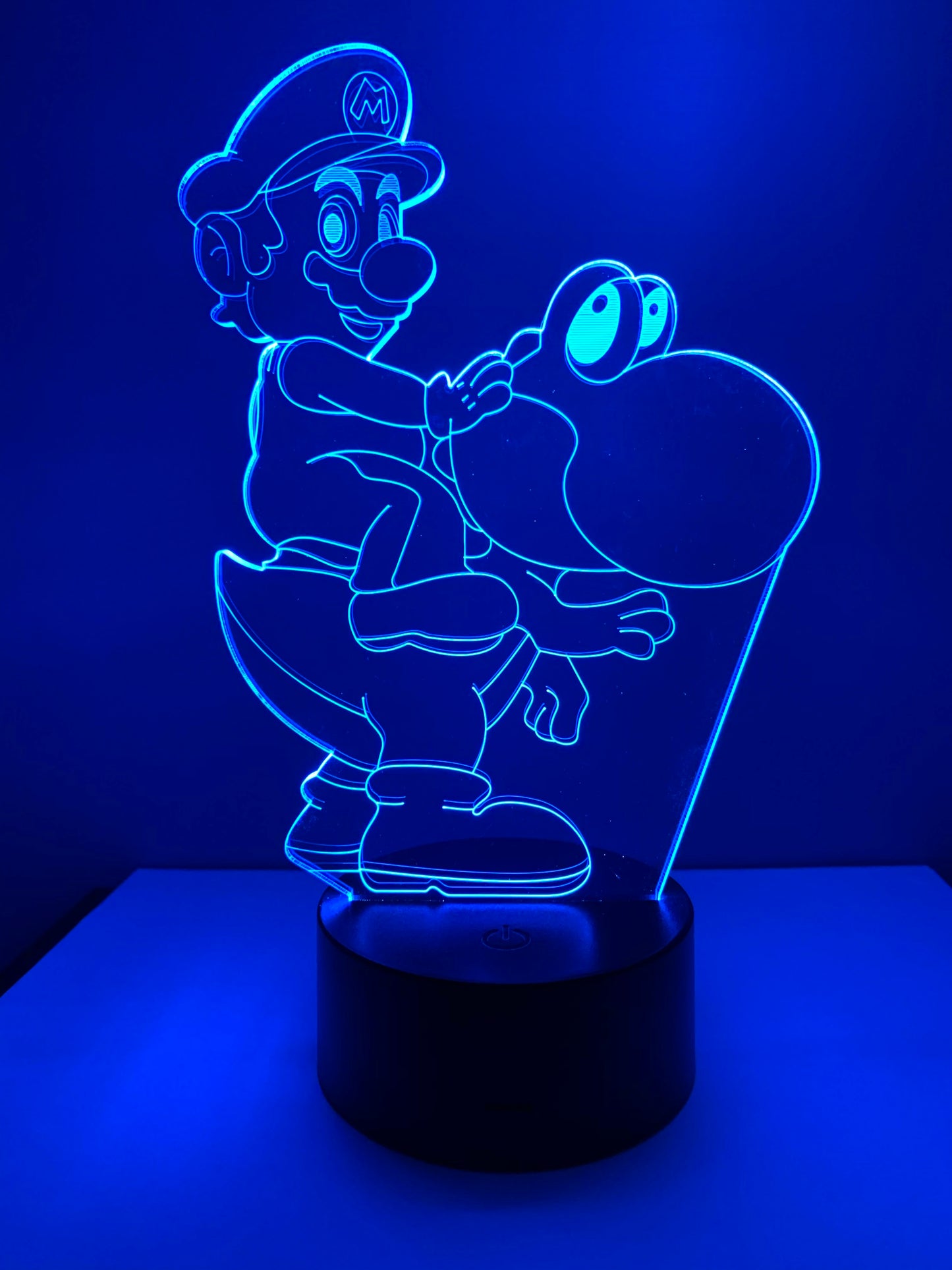 Lampe 3D DEL Mario sur Yoshi