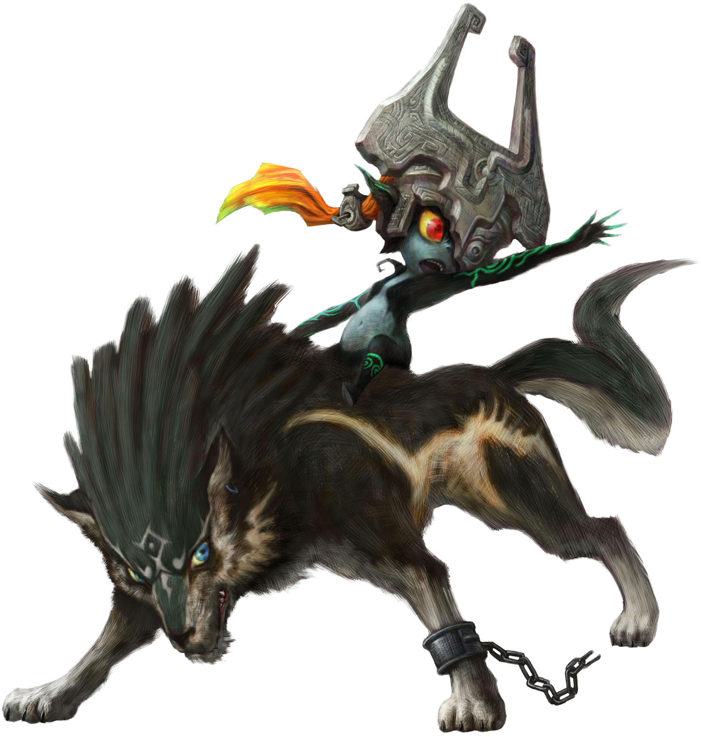 Autocollant pour tasse Wolf Link et Midna Zelda Twilight Princess