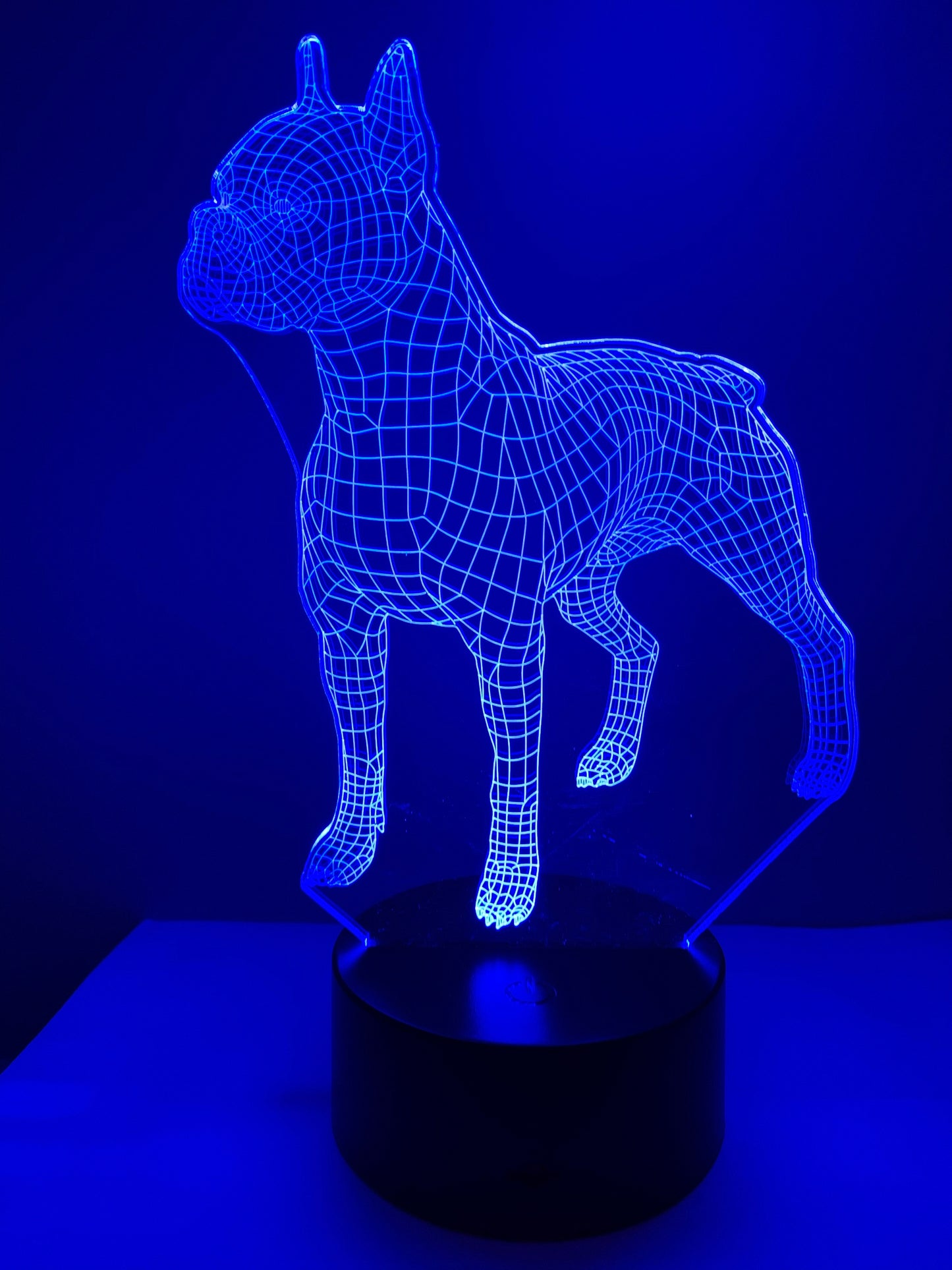 Lampe 3D DEL Chien Boxer