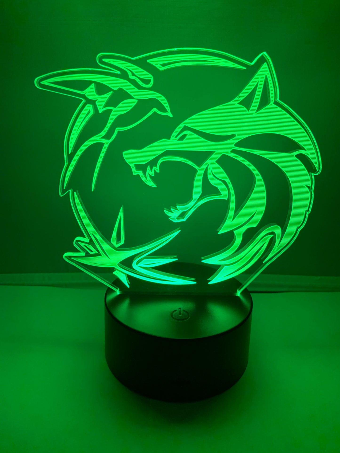 Lampe 3D DEL Logo 3 Symboles The Witcher